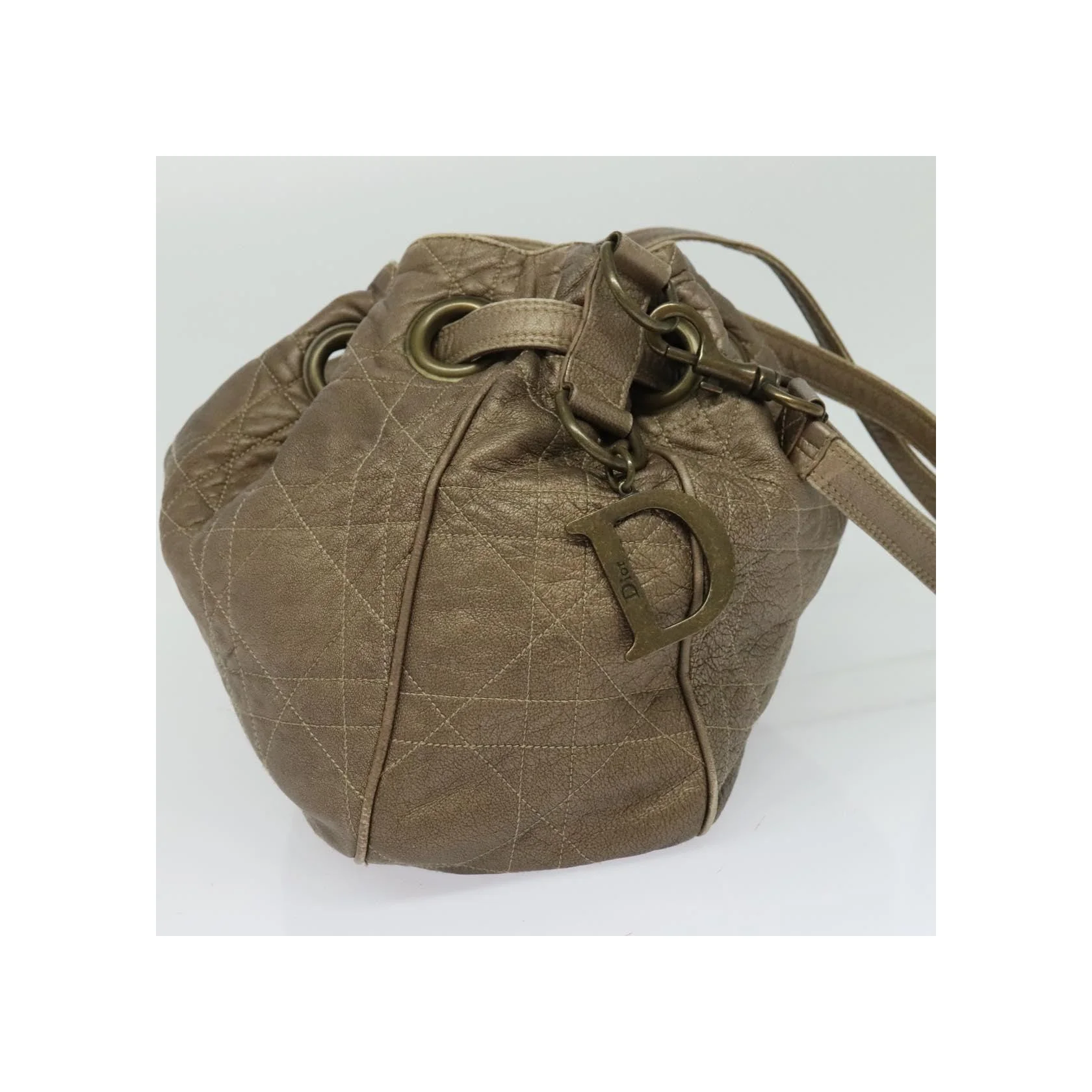 Sac Seau À Cordon Christian Dior - Brown - Image 4
