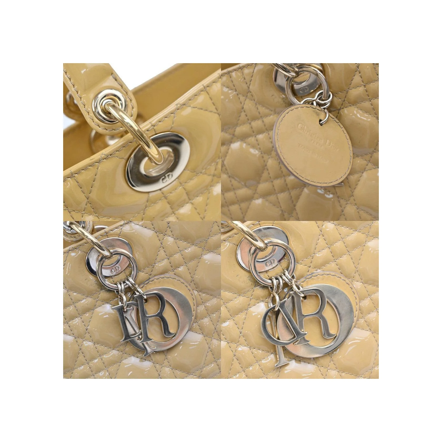 Sac Christian Dior Lady Dior - Yellow - Image 10