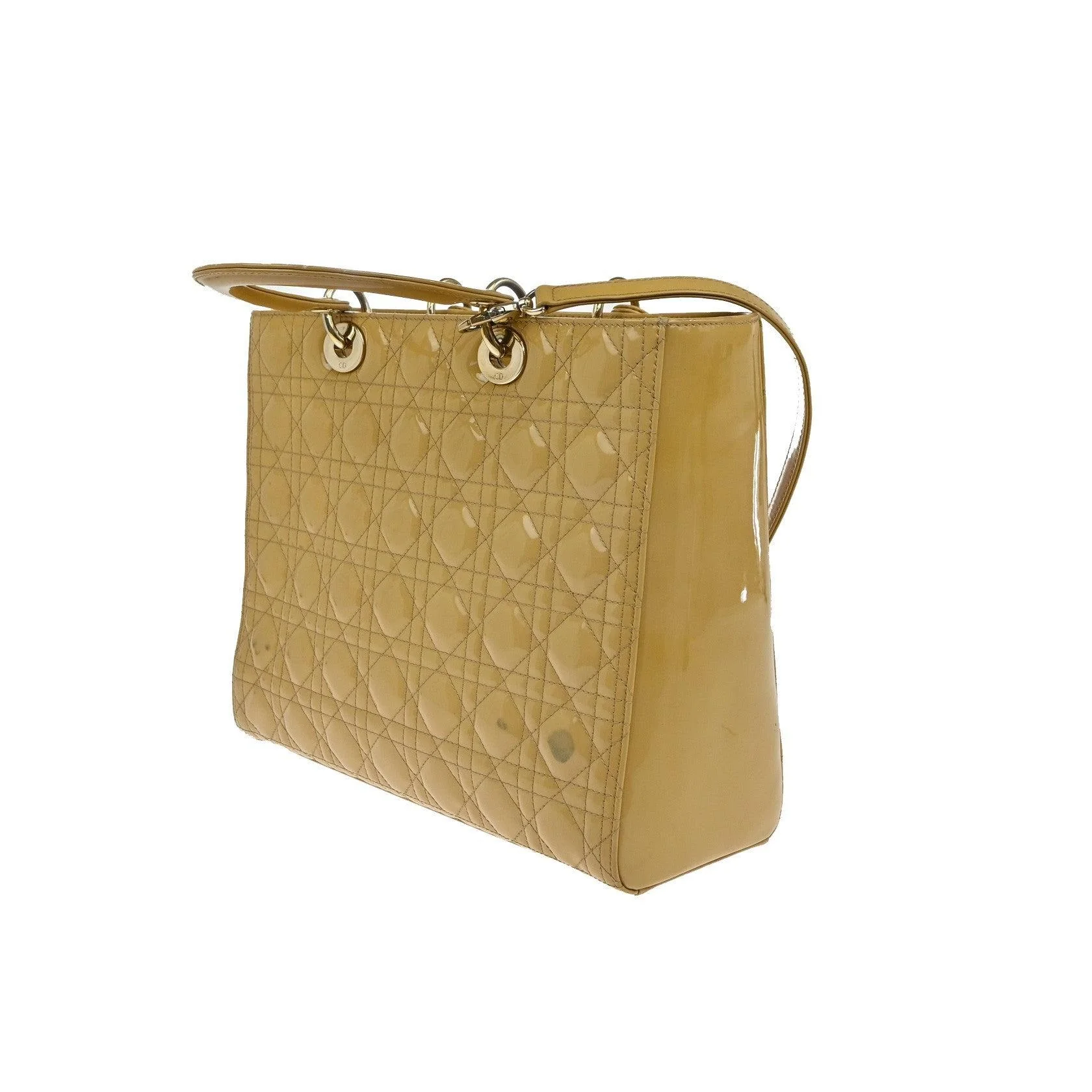 Sac Christian Dior Lady Dior - Yellow - Image 4