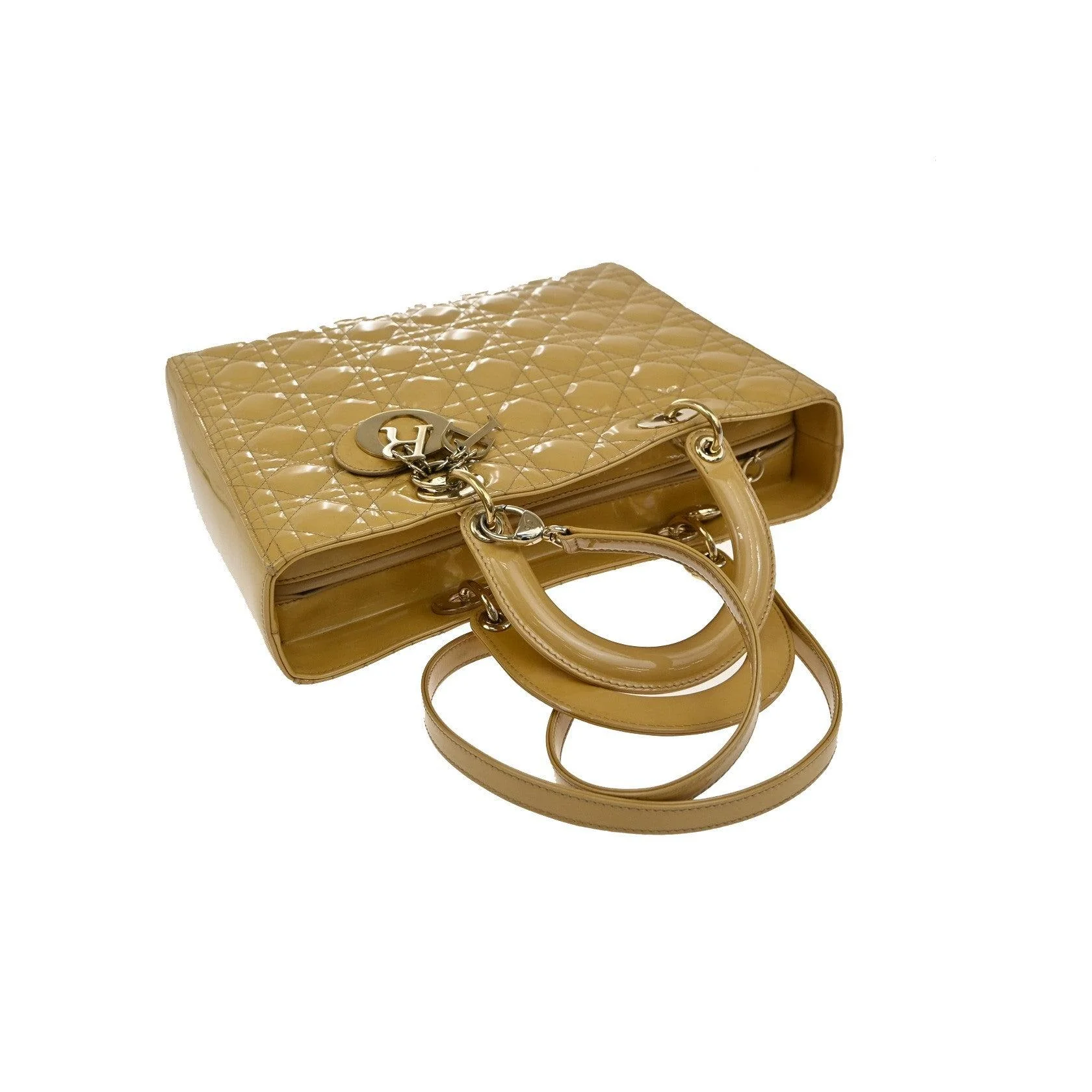 Sac Christian Dior Lady Dior - Yellow - Image 11