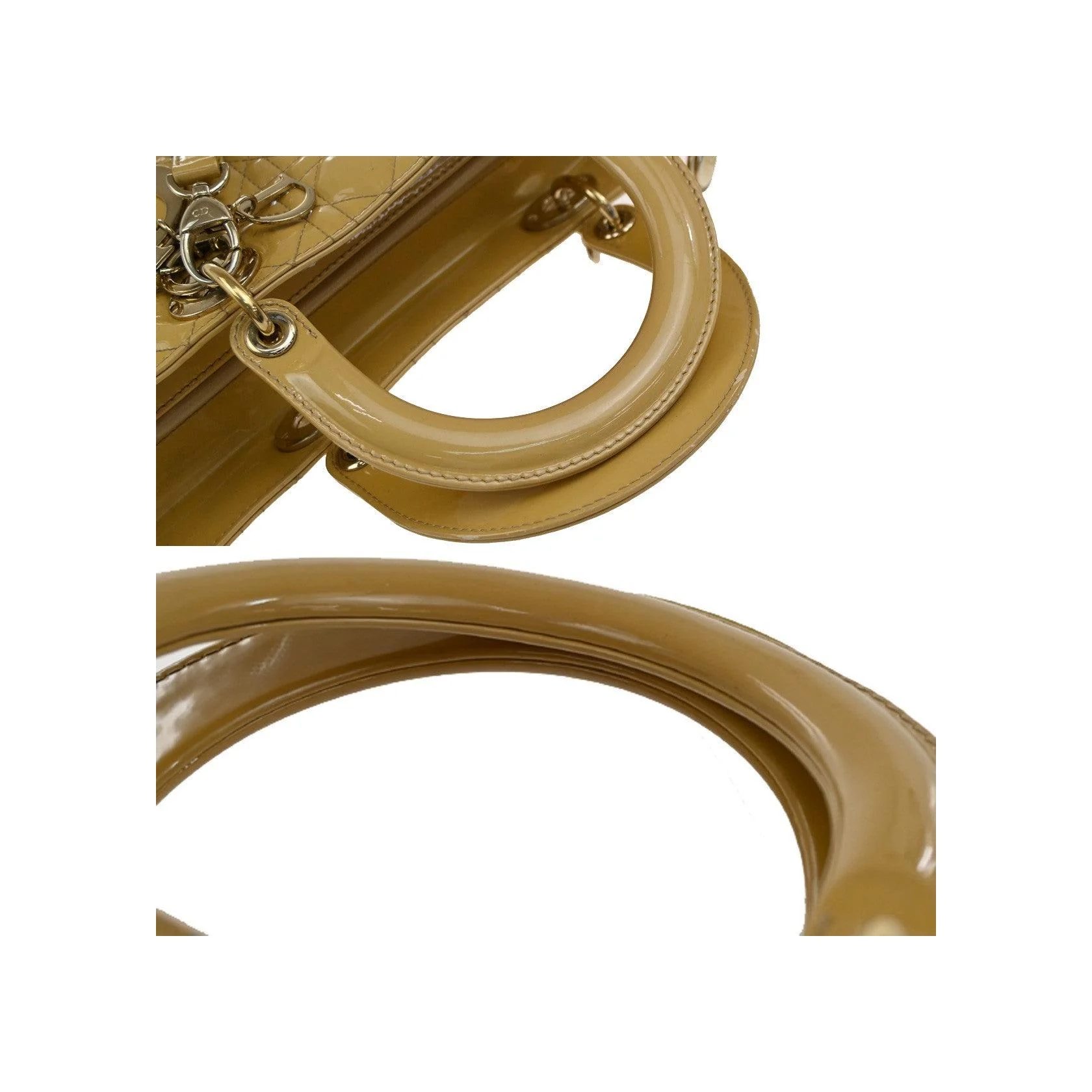 Sac Christian Dior Lady Dior - Yellow - Image 8
