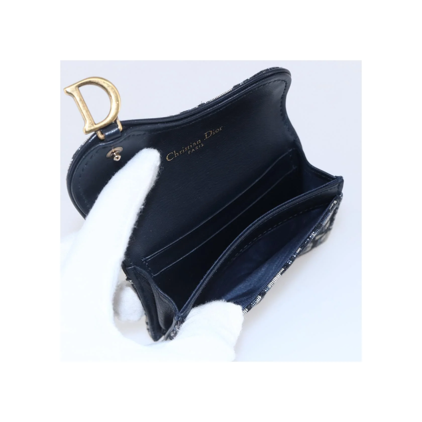 Porte-Cartes Christian Dior Saddle - Navy - Image 13