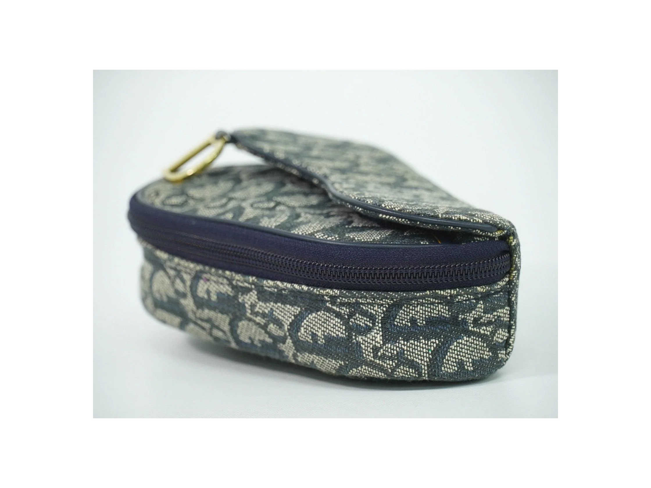 Pochette Zippée Christian Dior Saddle - Navy - Image 3