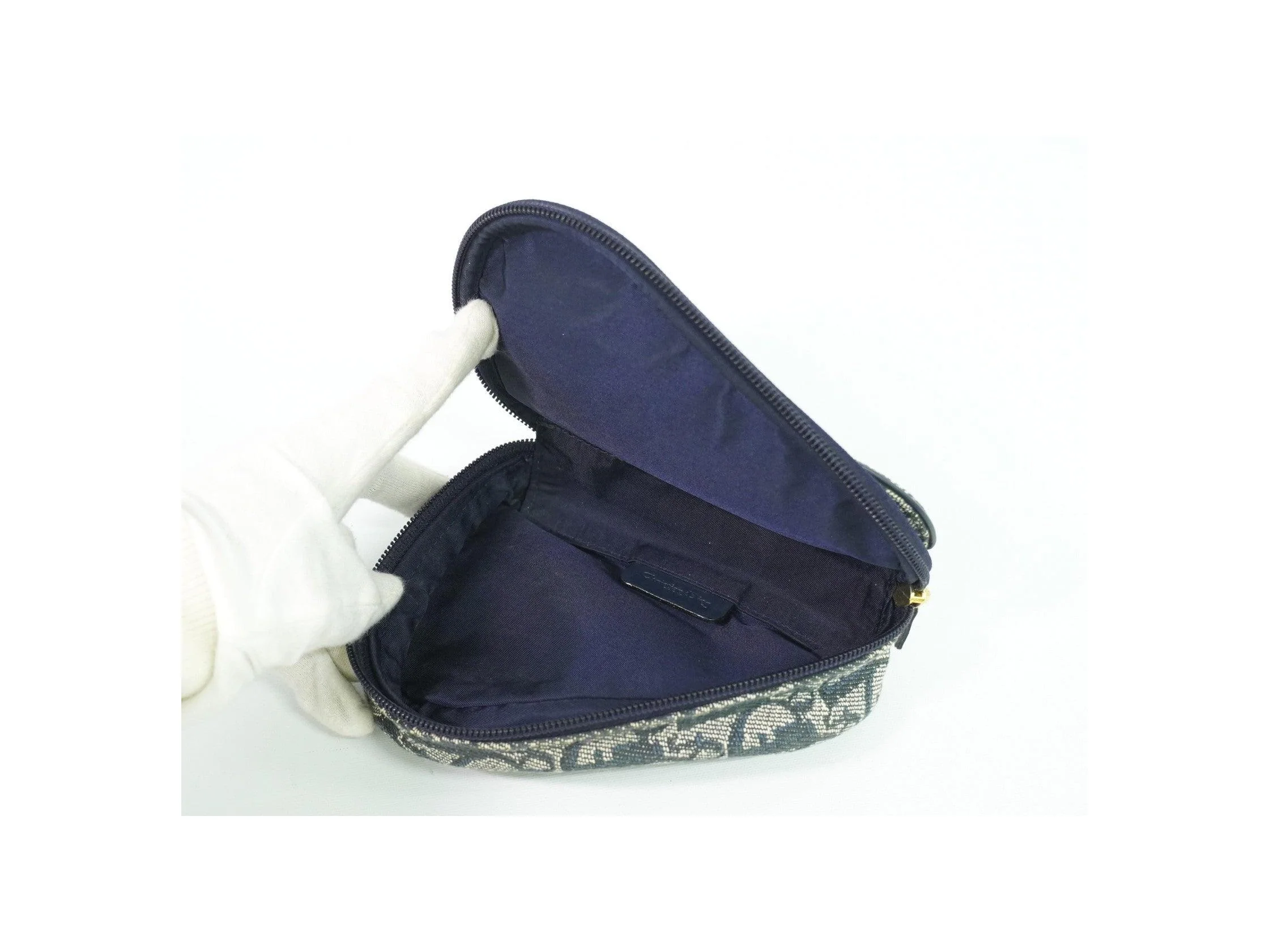 Pochette Zippée Christian Dior Saddle - Navy - Image 5