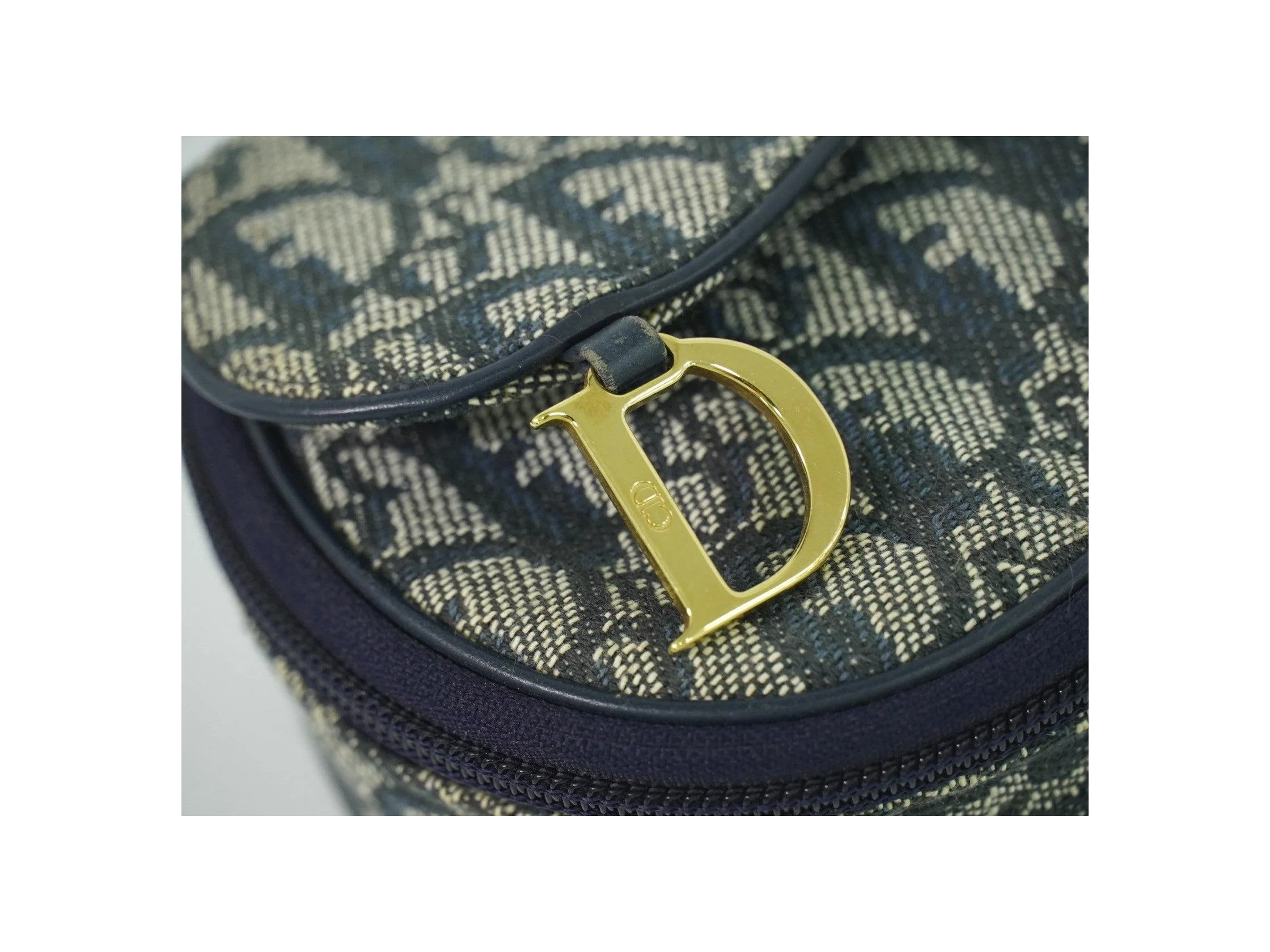 Pochette Zippée Christian Dior Saddle - Navy - Image 9