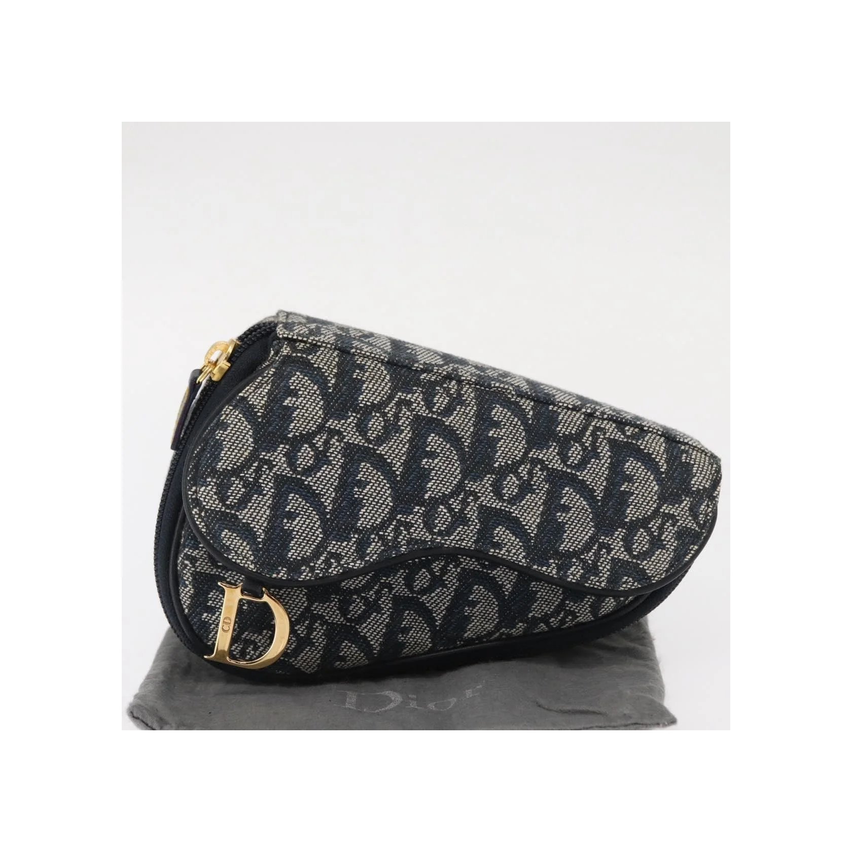 Pochette Zippée Christian Dior Saddle - Blue - Image 13