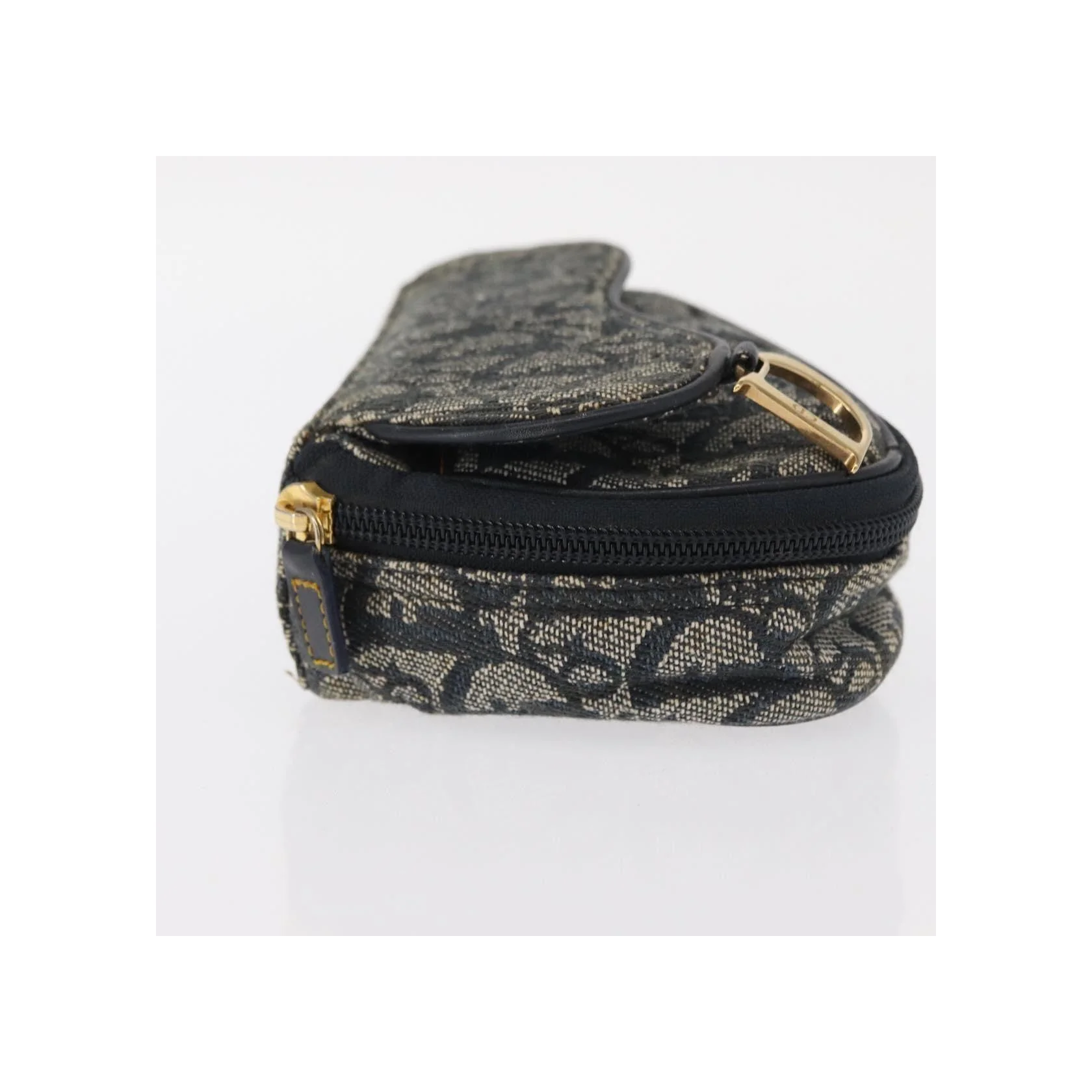 Pochette Zippée Christian Dior Saddle - Navy - Image 4