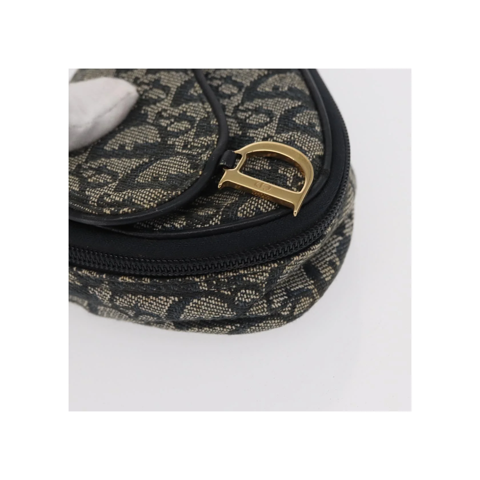 Pochette Zippée Christian Dior Saddle - Navy - Image 8