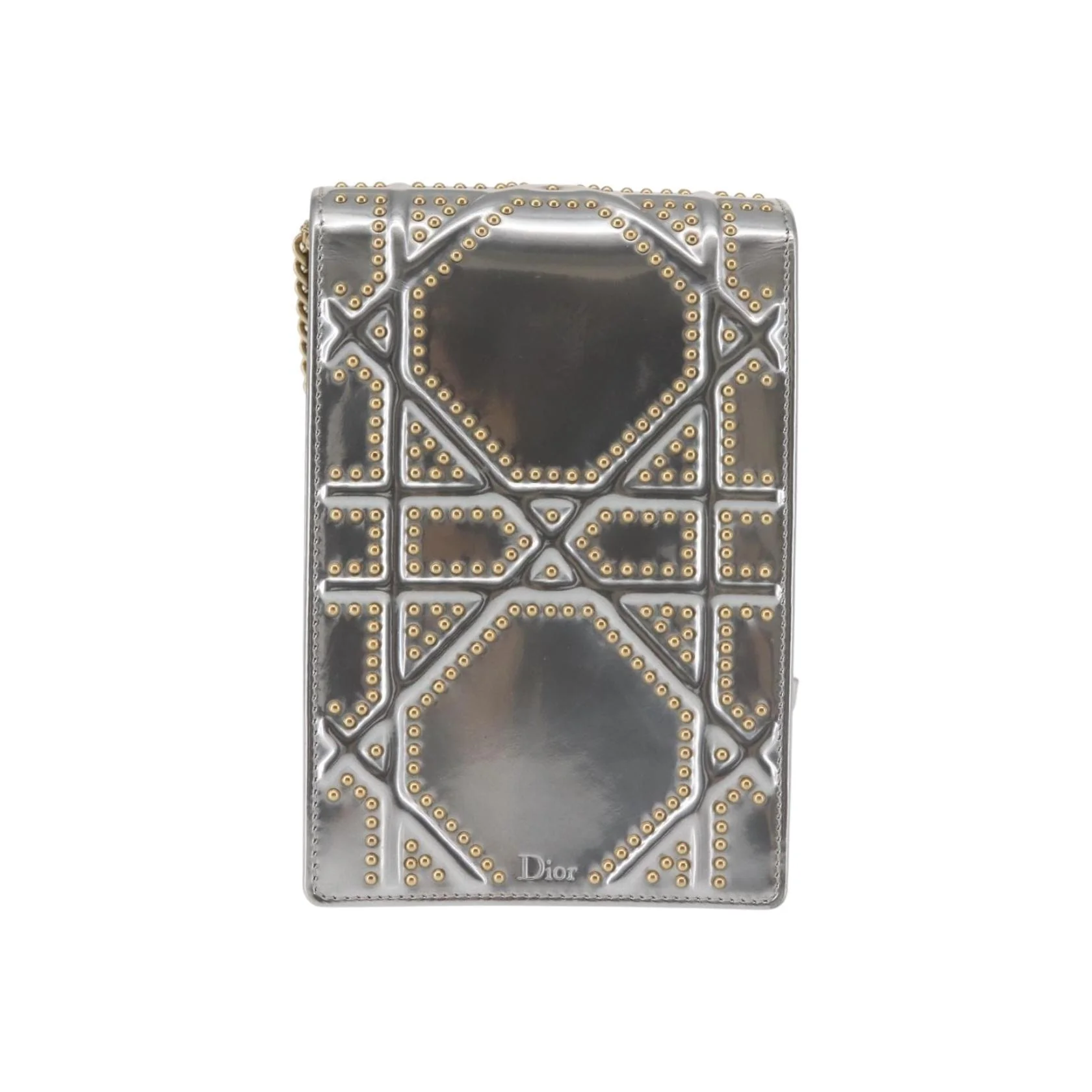 Pochette Verticale À Chaîne Christian Dior Diorama Ultra Matte - Silver - Image 2