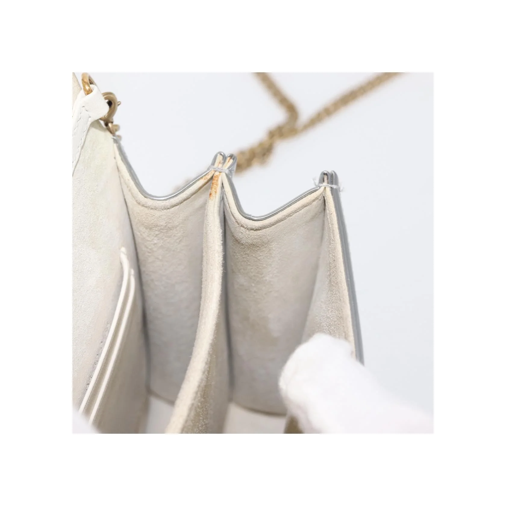 Pochette Verticale À Chaîne Christian Dior Diorama Ultra Matte - Silver - Image 21