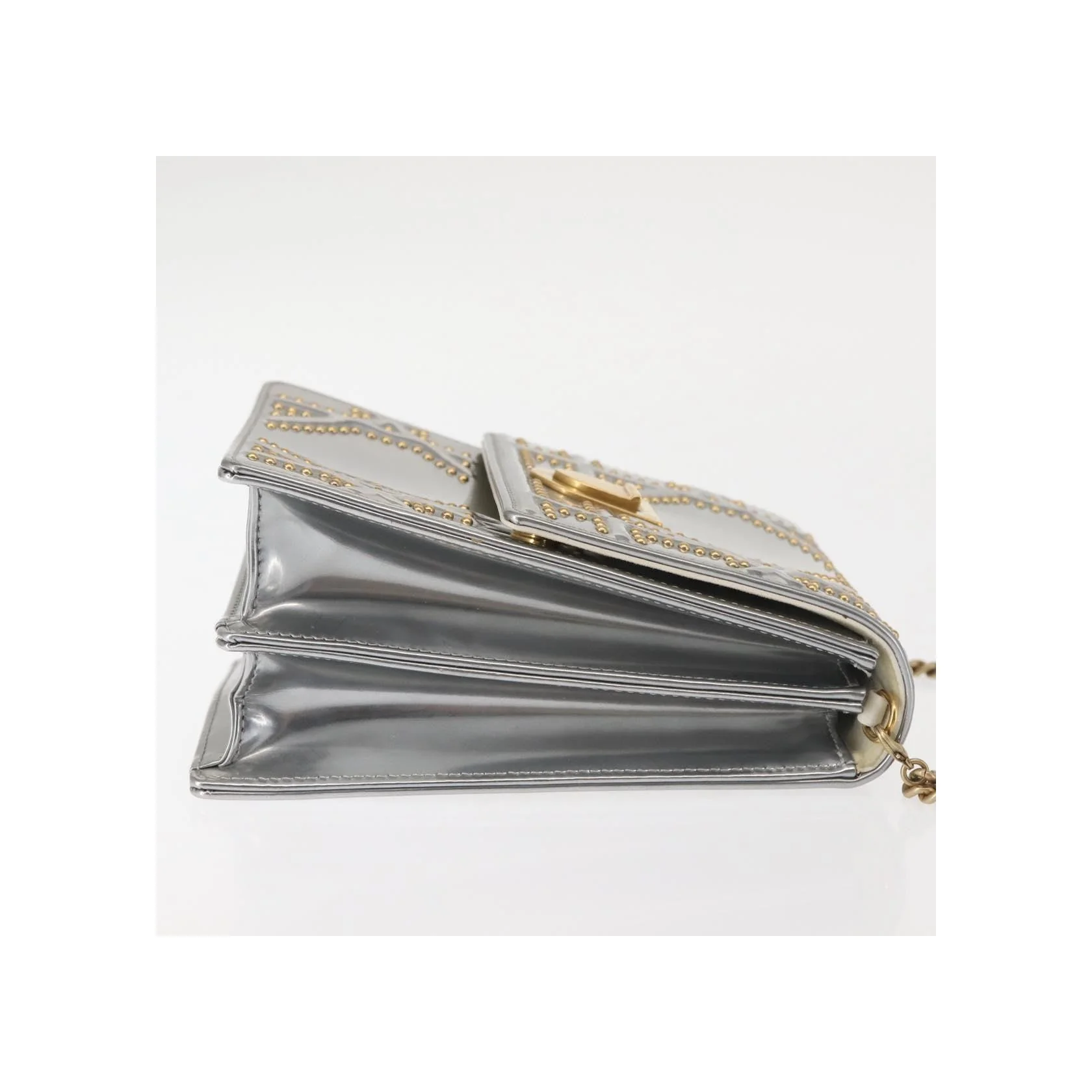 Pochette Verticale À Chaîne Christian Dior Diorama Ultra Matte - Silver - Image 3