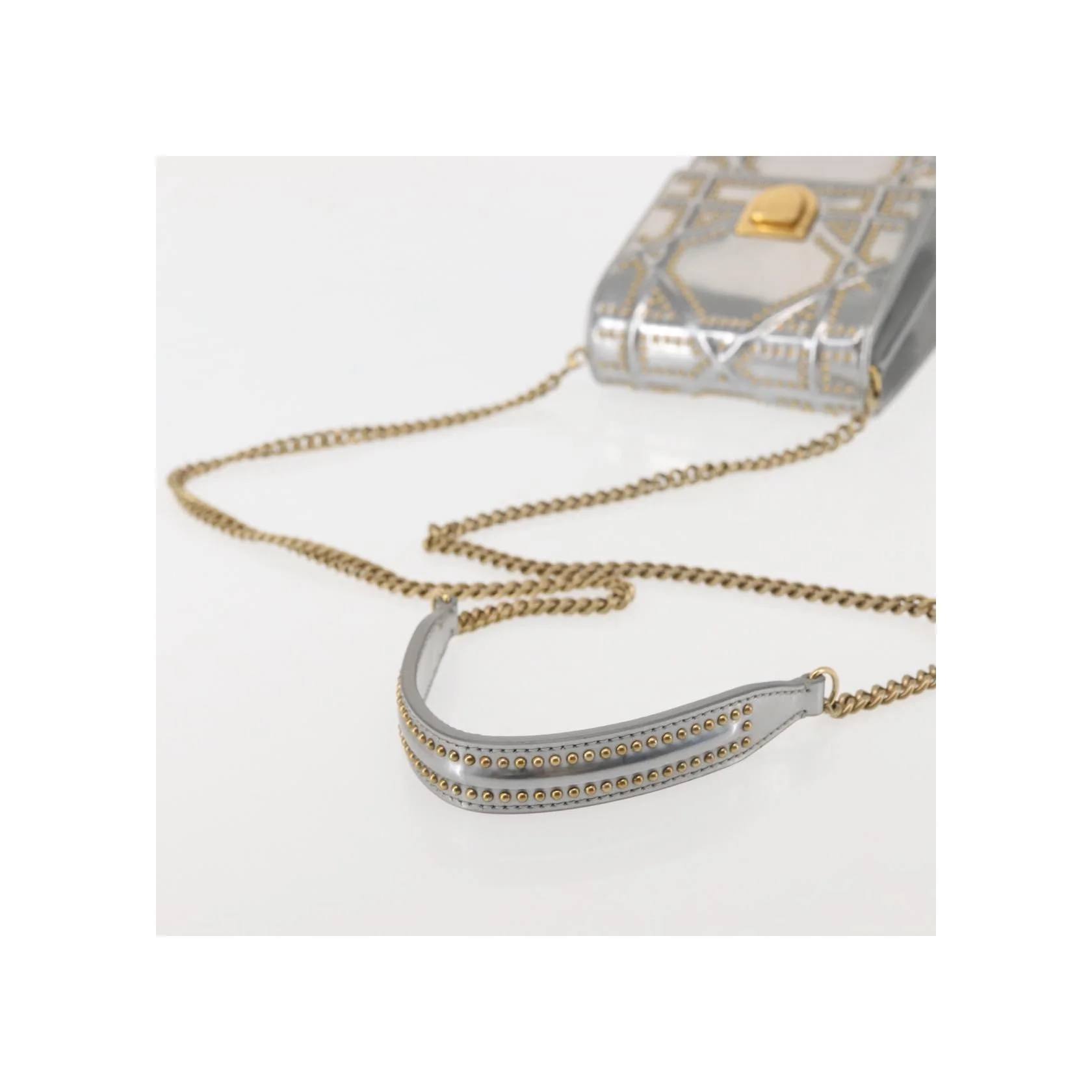 Pochette Verticale À Chaîne Christian Dior Diorama Ultra Matte - Silver - Image 8
