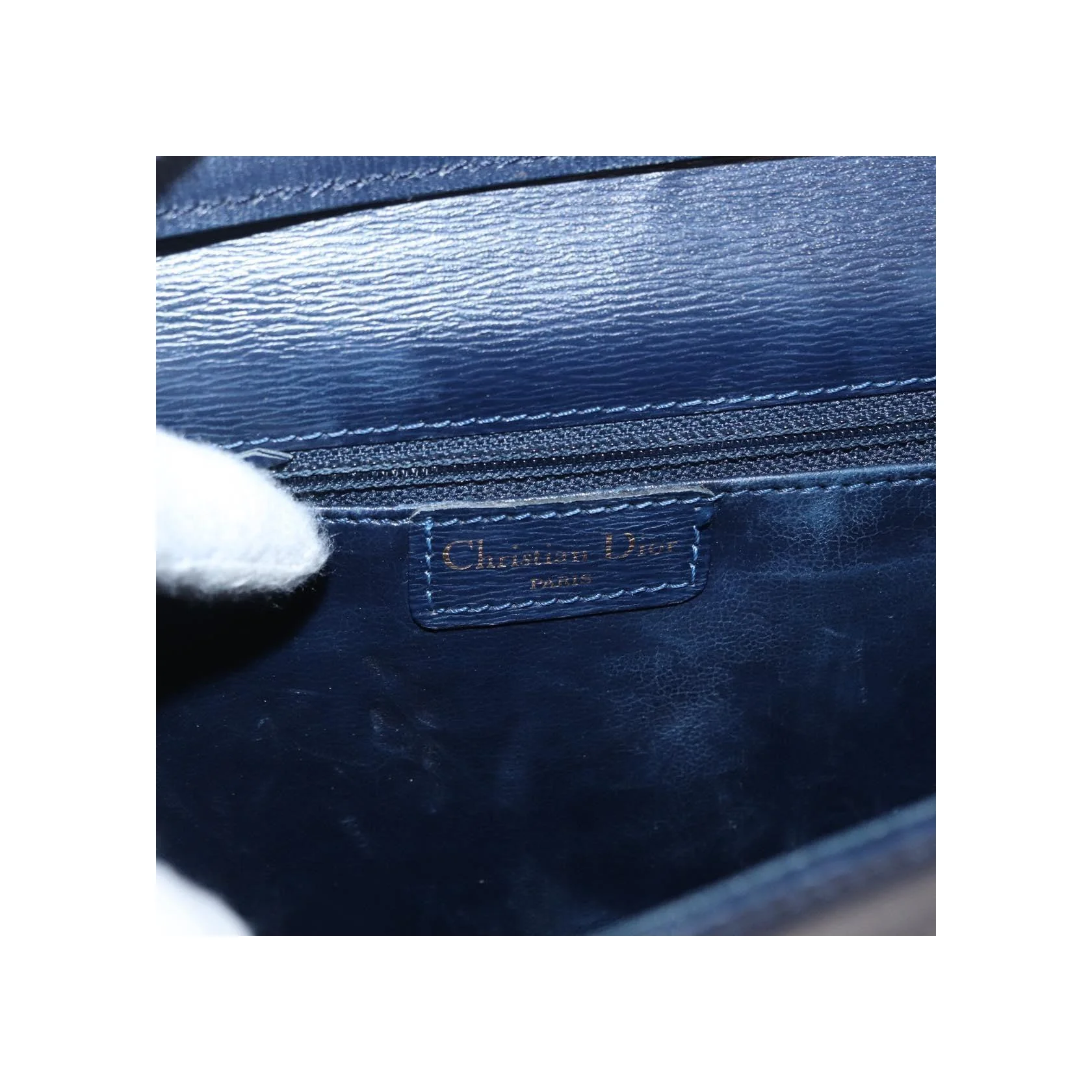 Sac À Bandoulière Christian Dior Vintage Cd À Rabat - Navy - Image 6