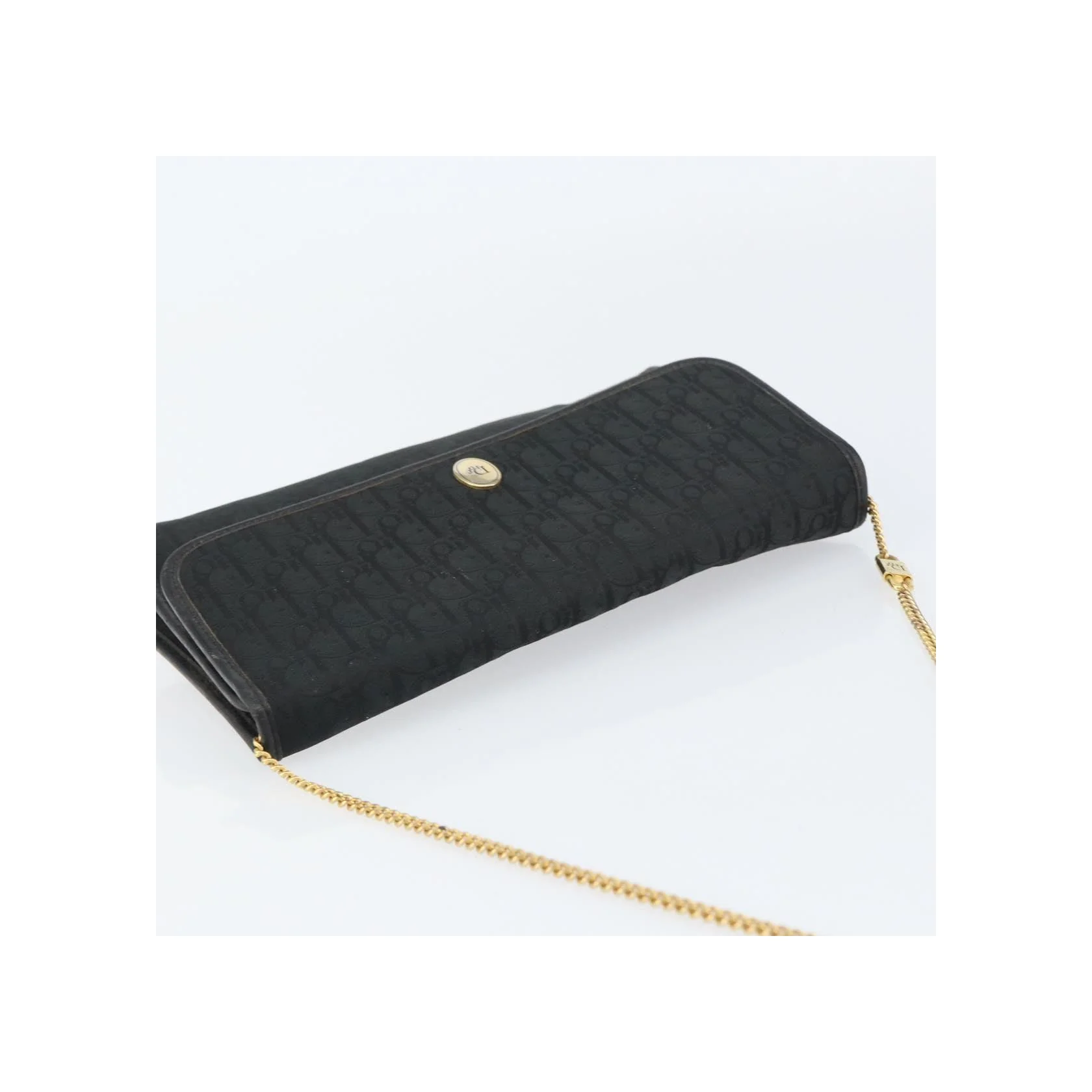 Sac À Bandoulière Christian Dior Vintage À Rabat Chaîne - Black - Image 14