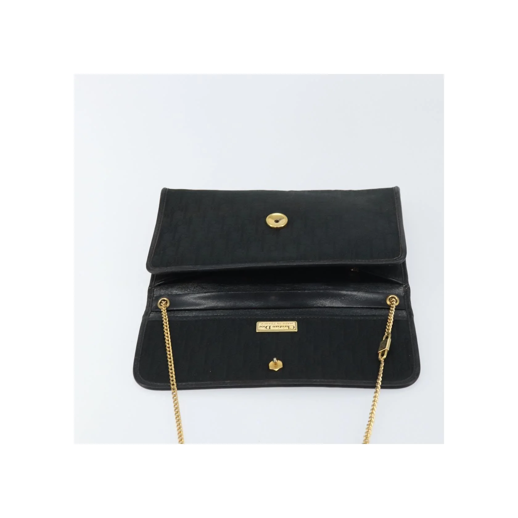 Sac À Bandoulière Christian Dior Vintage À Rabat Chaîne - Black - Image 16