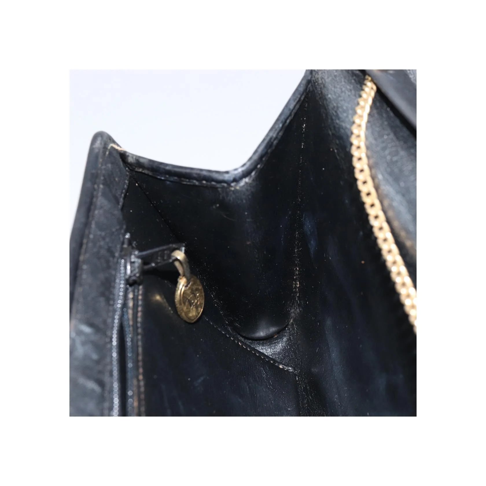 Sac À Bandoulière Christian Dior Vintage À Rabat Chaîne - Black - Image 21