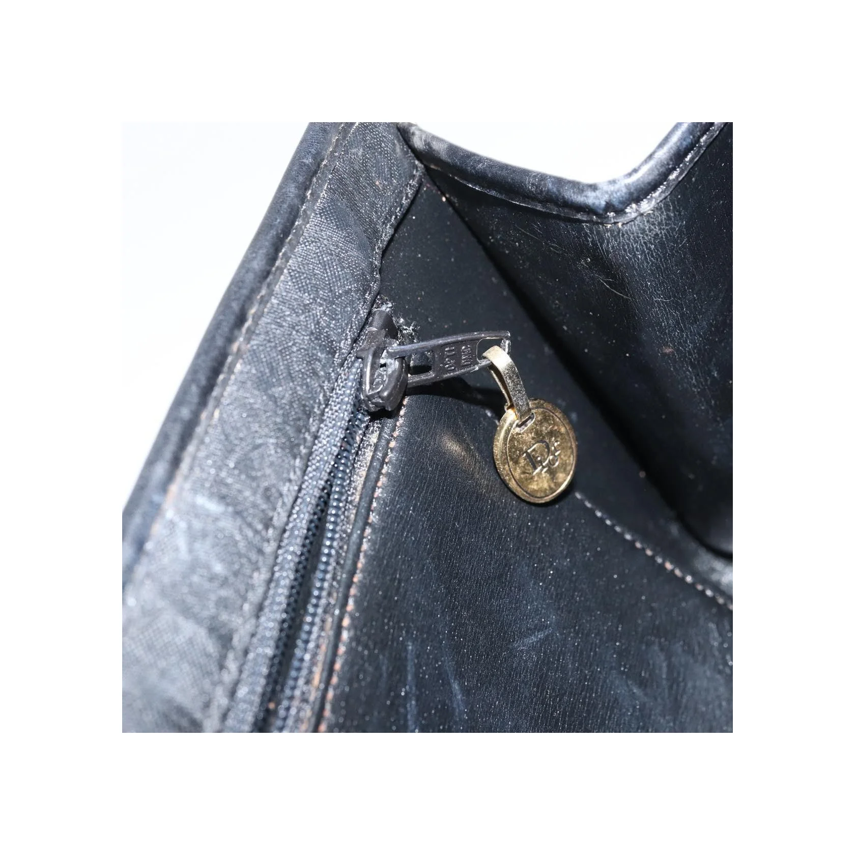 Sac À Bandoulière Christian Dior Vintage À Rabat Chaîne - Black - Image 22