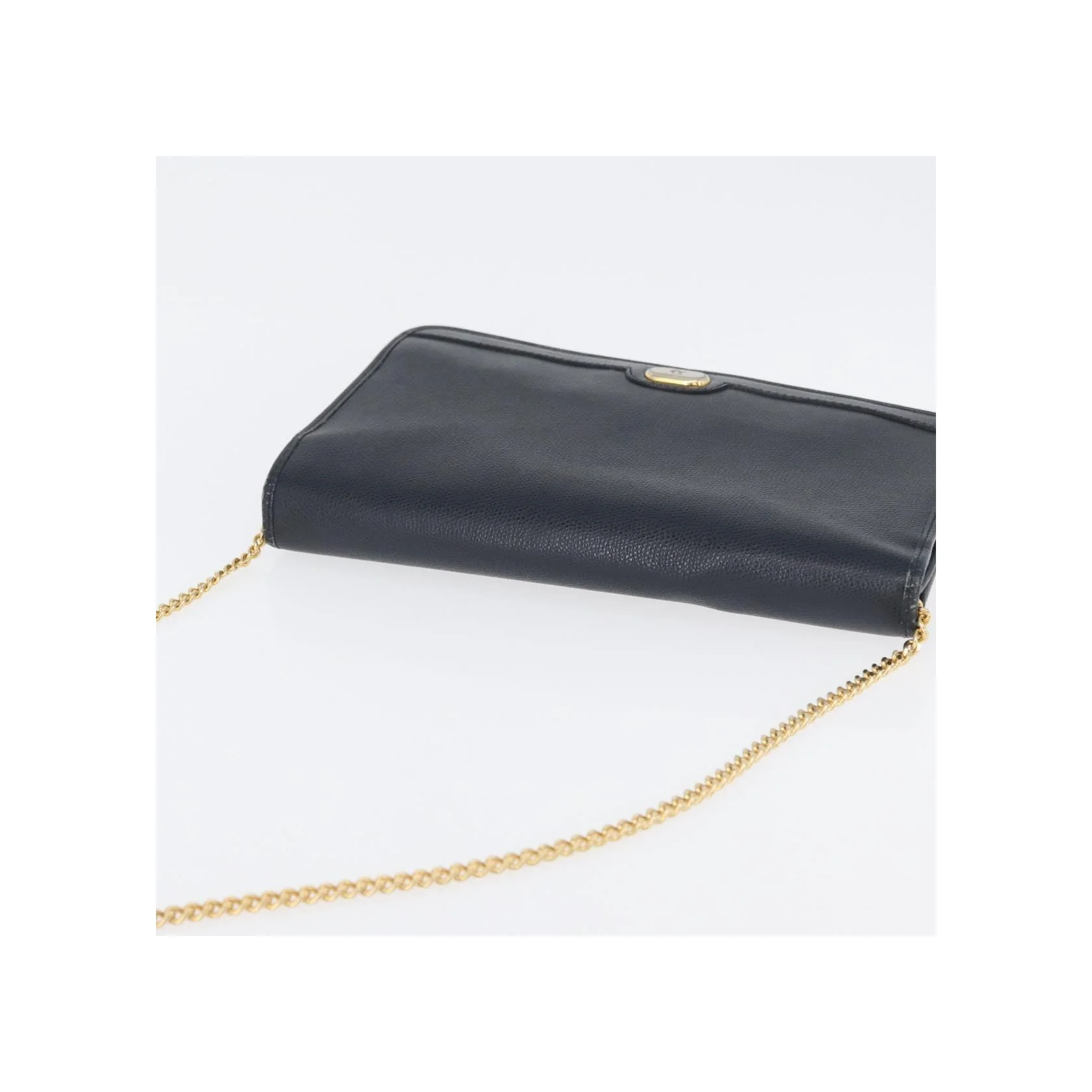 Sac À Bandoulière Christian Dior Vintage À Rabat Chaîne - Navy - Image 14