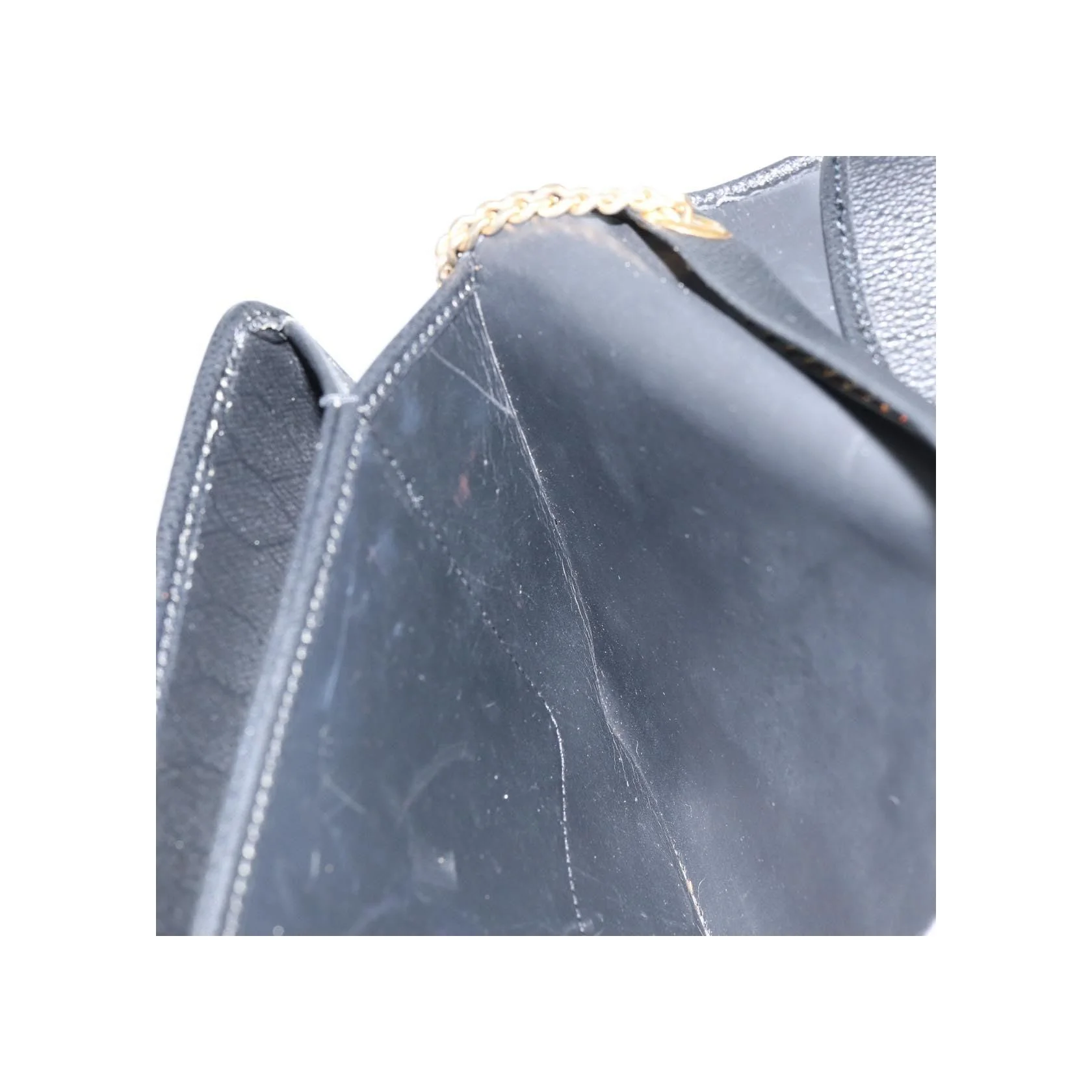 Sac À Bandoulière Christian Dior Vintage À Rabat Chaîne - Black - Image 20