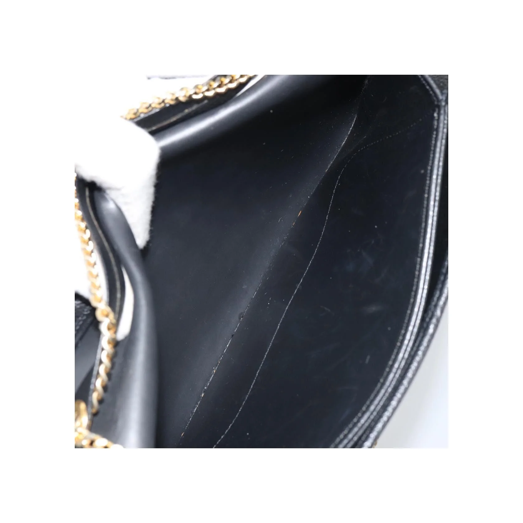 Sac À Bandoulière Christian Dior Vintage À Rabat Chaîne - Black - Image 5