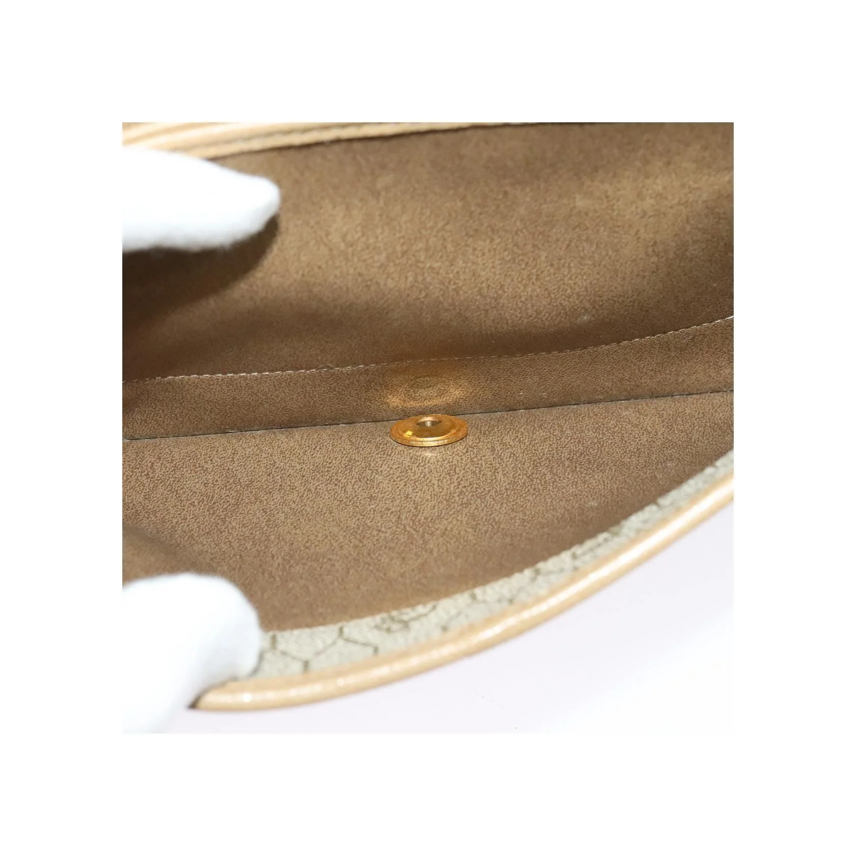Sac À Bandoulière Christian Dior Vintage À Rabat Chaîne - Beige - Image 5