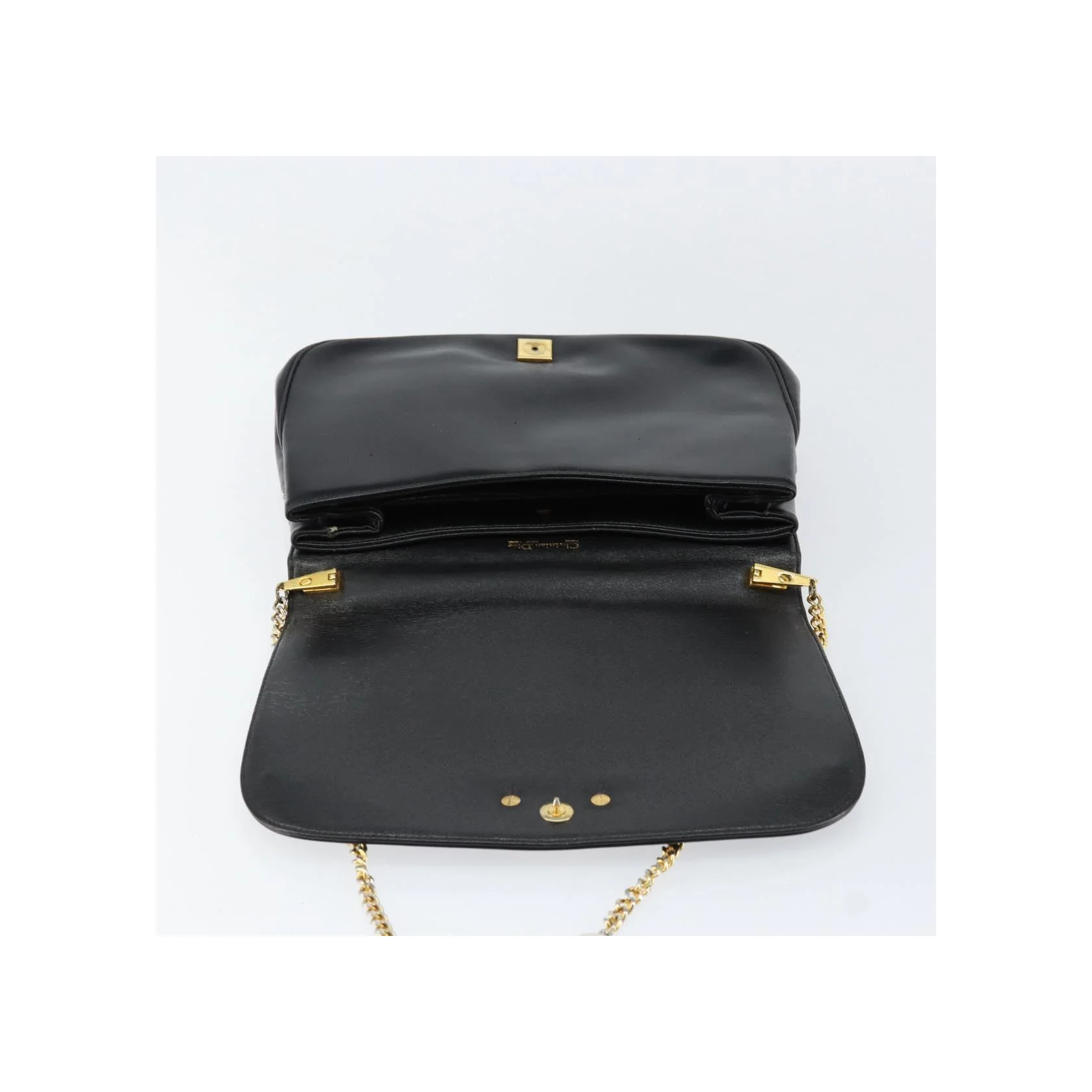 Sac À Bandoulière Christian Dior Vintage À Rabat Chaîne - Black - Image 17