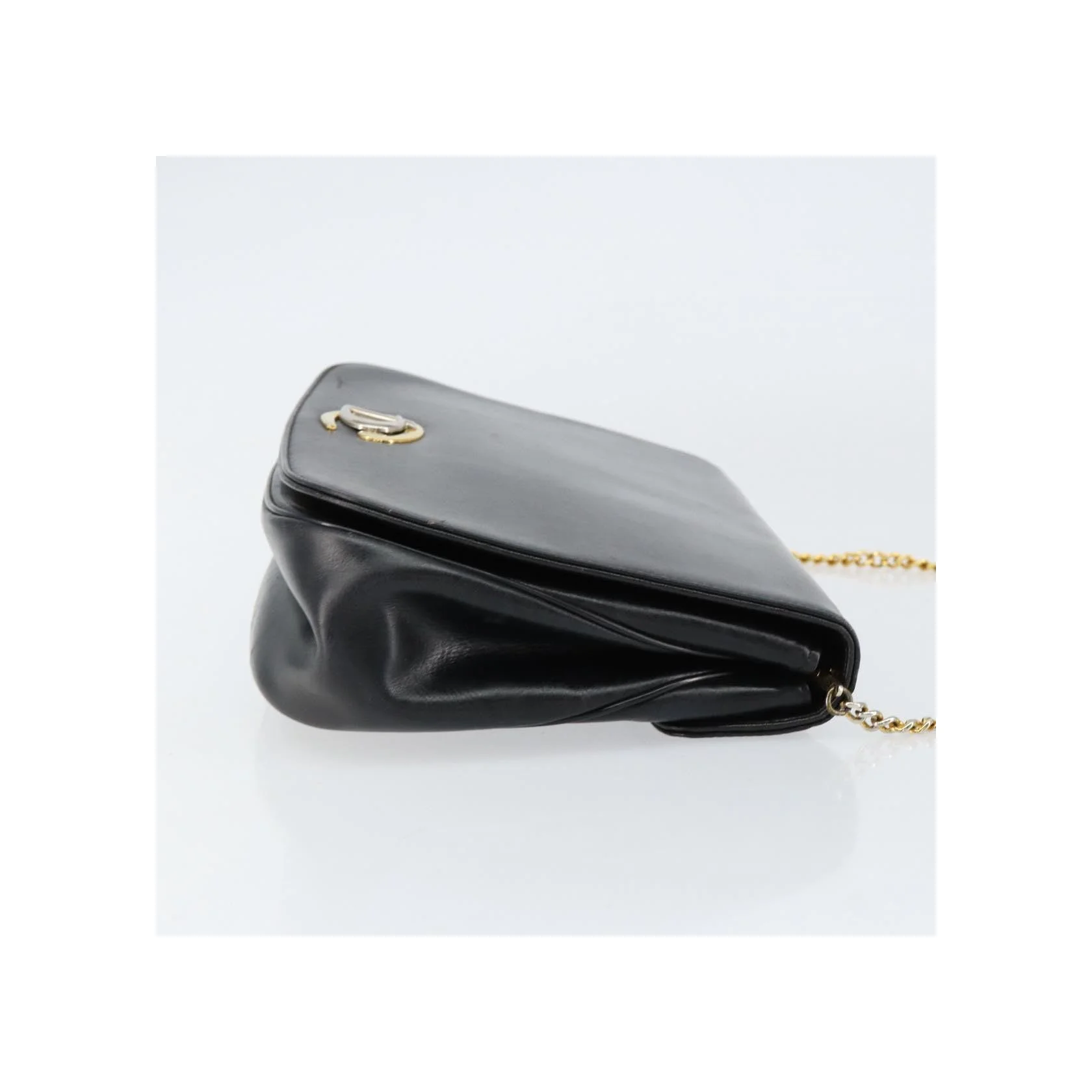 Sac À Bandoulière Christian Dior Vintage À Rabat Chaîne - Black - Image 3