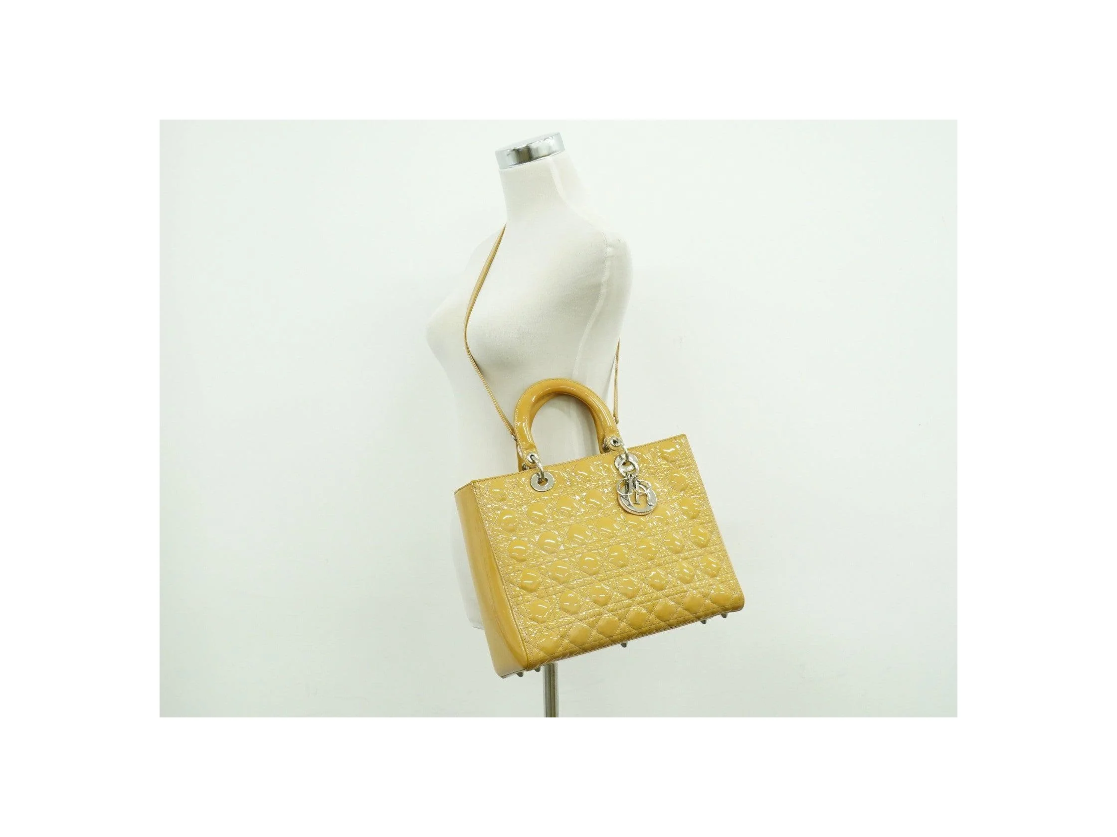 Sac Christian Dior Vintage Lady Dior - Beige - Image 10