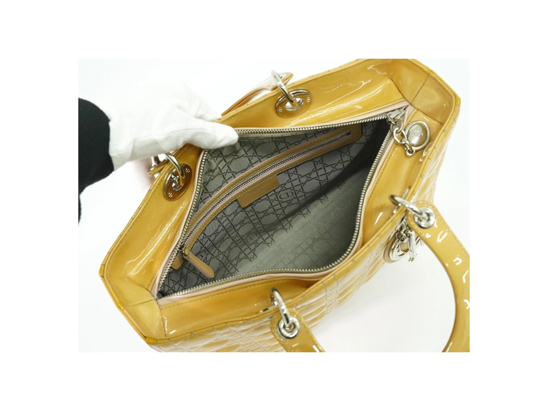 Sac Christian Dior Vintage Lady Dior - Beige - Image 4
