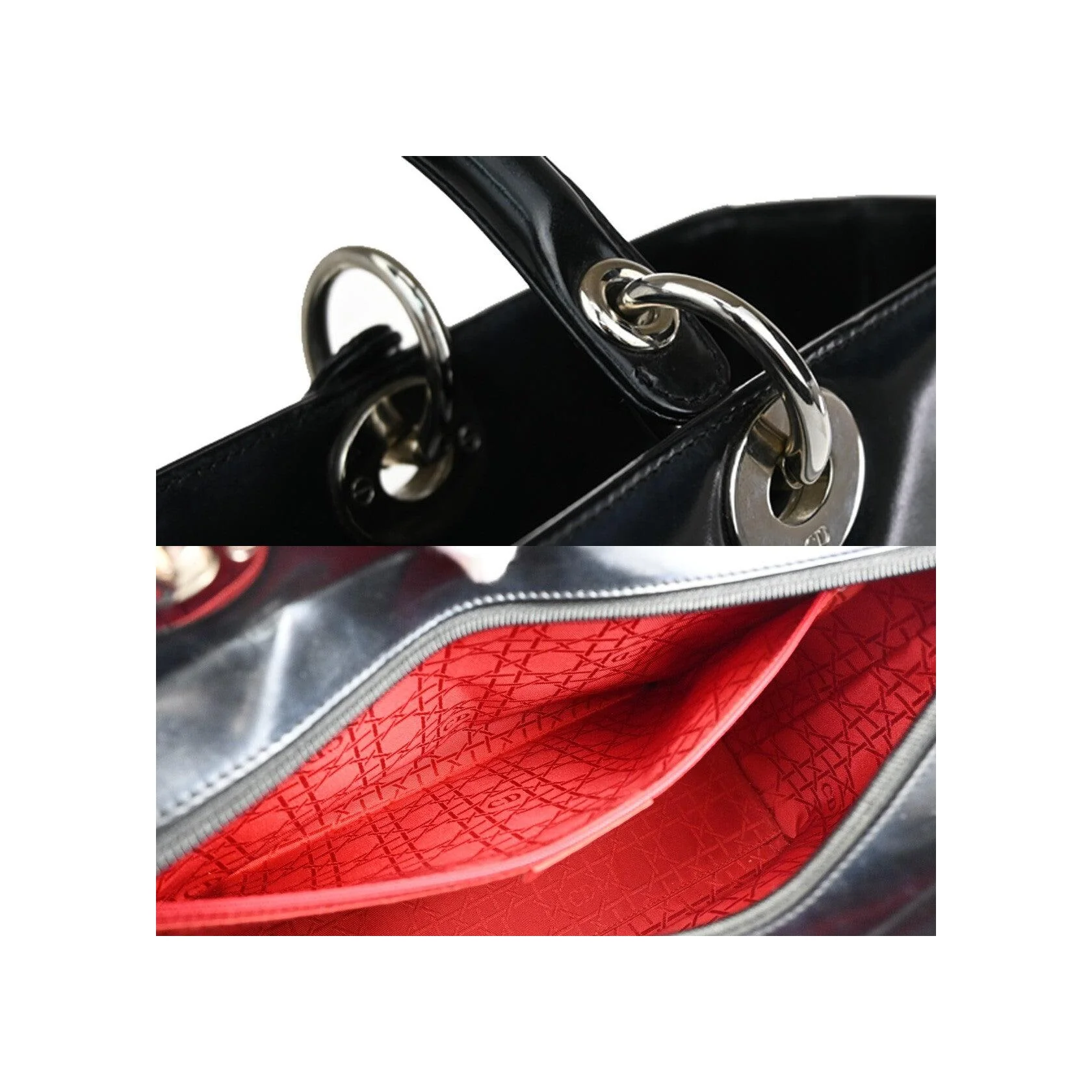 Sac Vernis Christian Dior Vintage Lady Dior - Black - Image 11