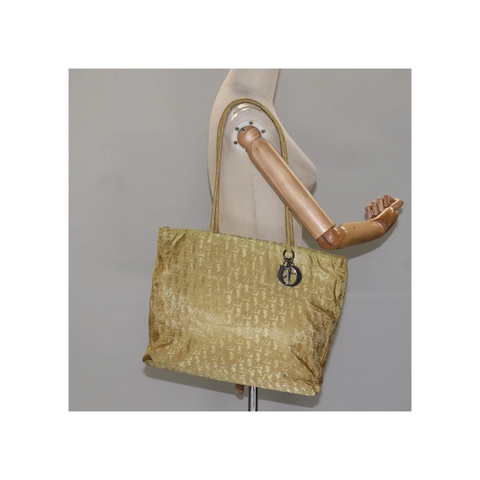 Tote Bag Christian Dior Vintage Lady Dior - Yellow - Image 15
