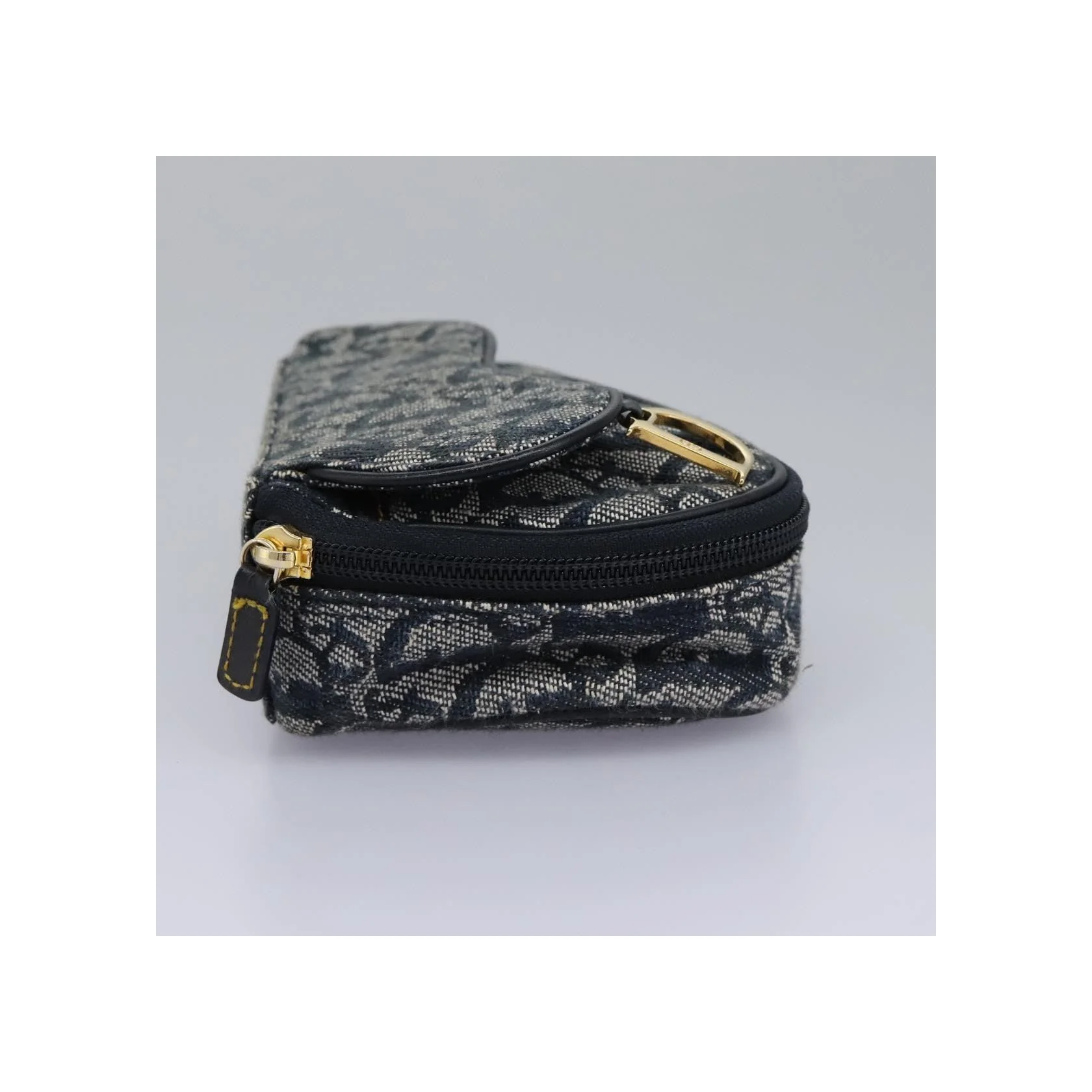 Porte-Monnaie Saddle Christian Dior Vintage - Navy - Image 4