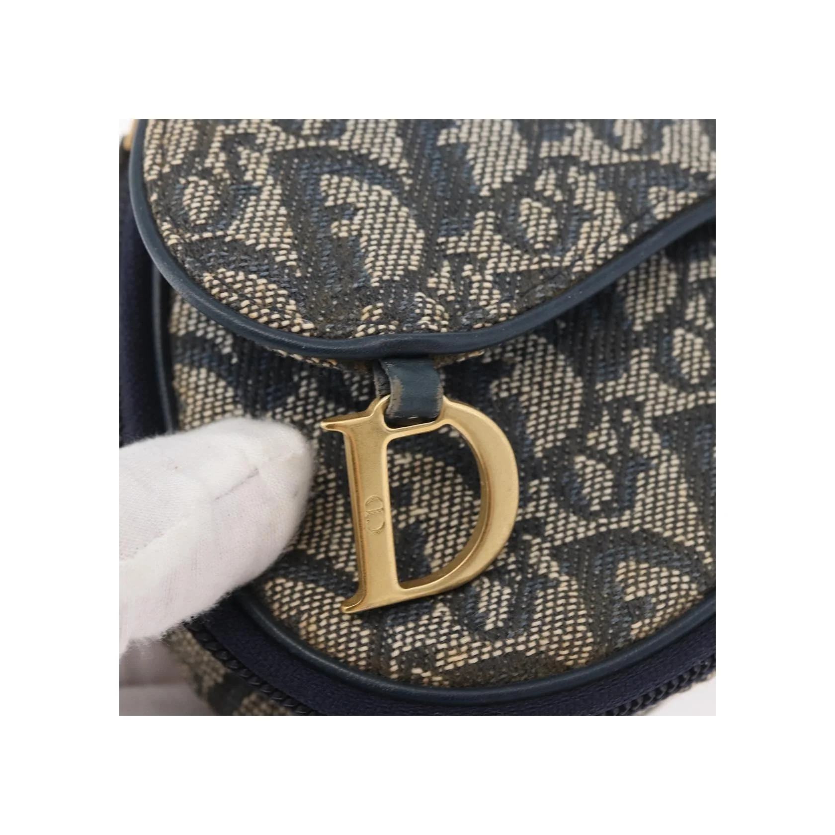 Porte-Monnaie Saddle Christian Dior Vintage - Navy - Image 14