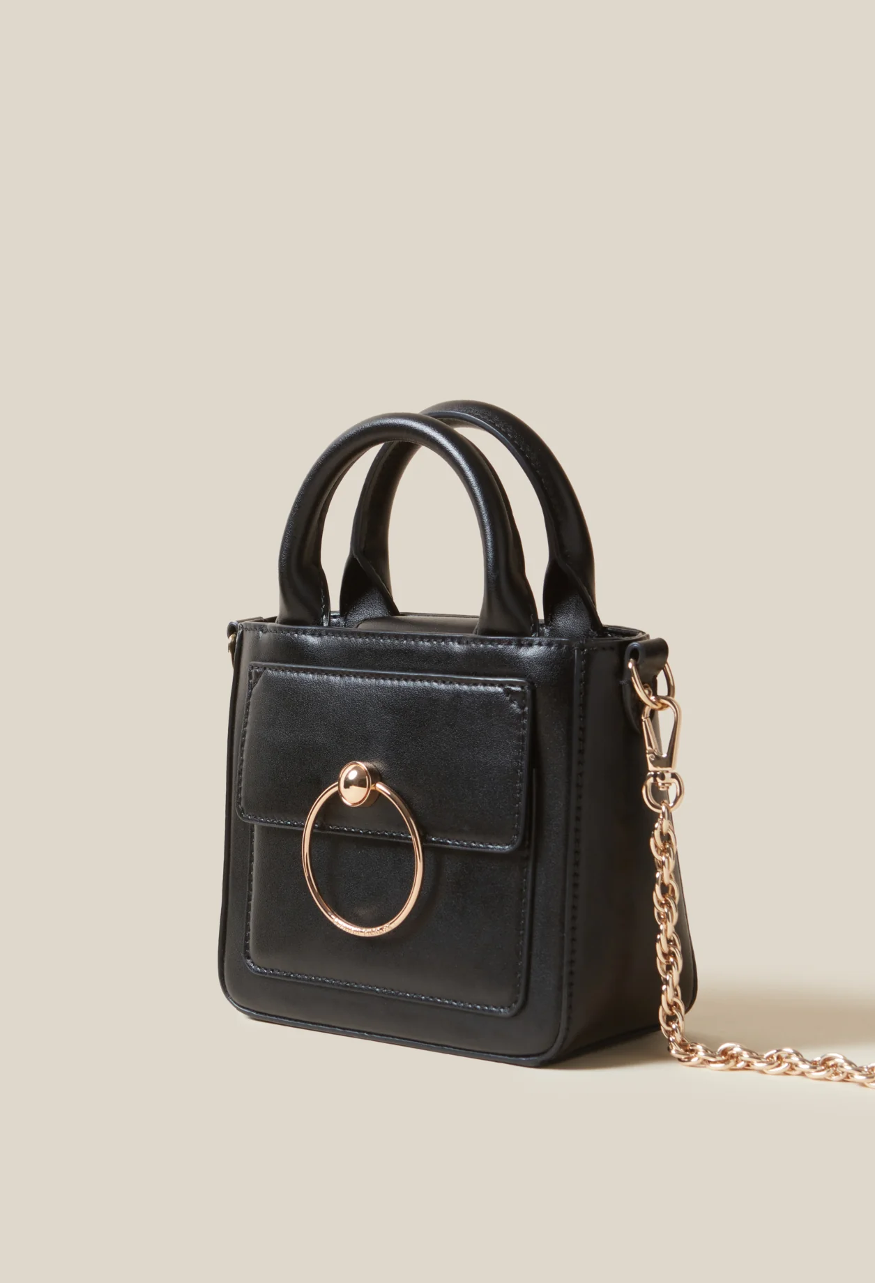 Mini Sac Anouck Cuir Lisse Chaîne - Image 3
