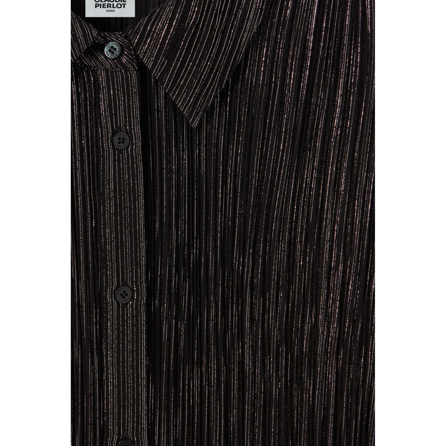 Blouse Plissée Fluide Argentée - Image 8