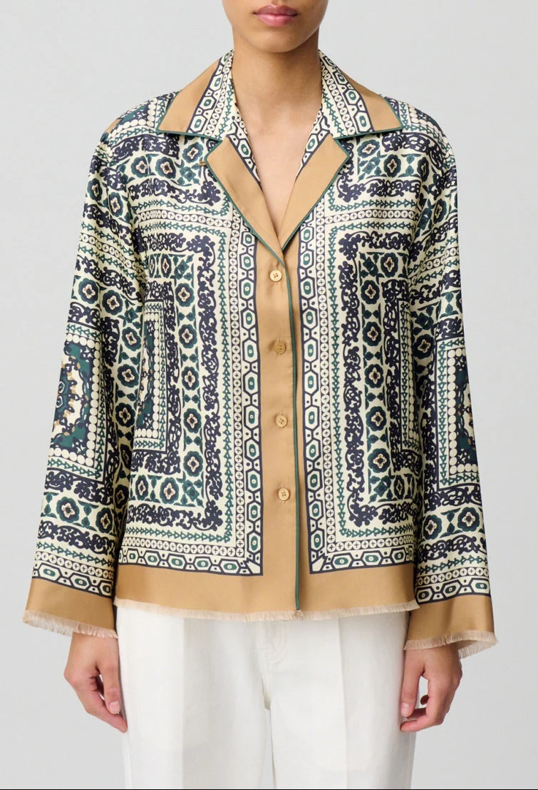 Chemise Colinafoulard Print Fonce - Image 4