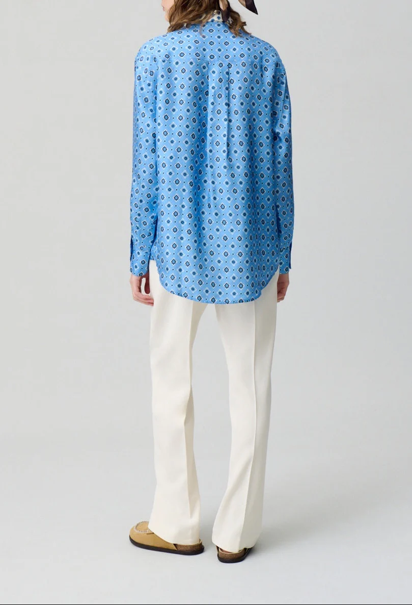 Chemise Ciara Print Bleu Fonce - Image 5