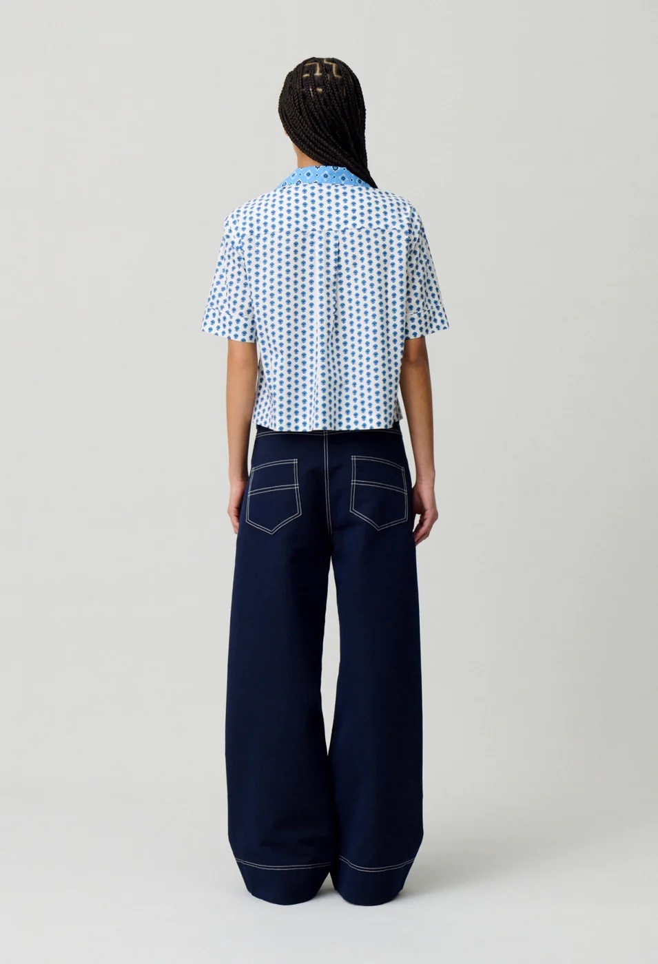 Chemise Clelia Print Bleu Clair - Image 5