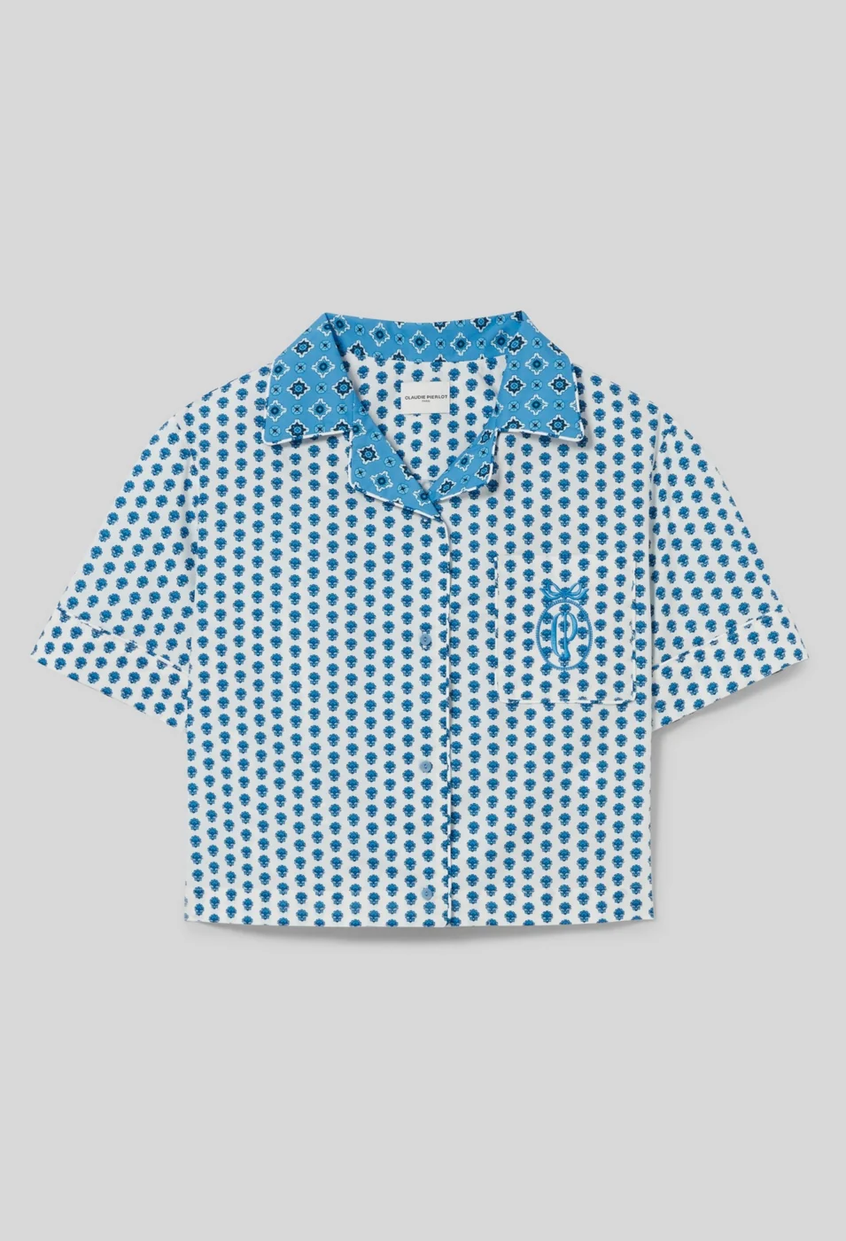 Chemise Clelia Print Bleu Clair - Image 7