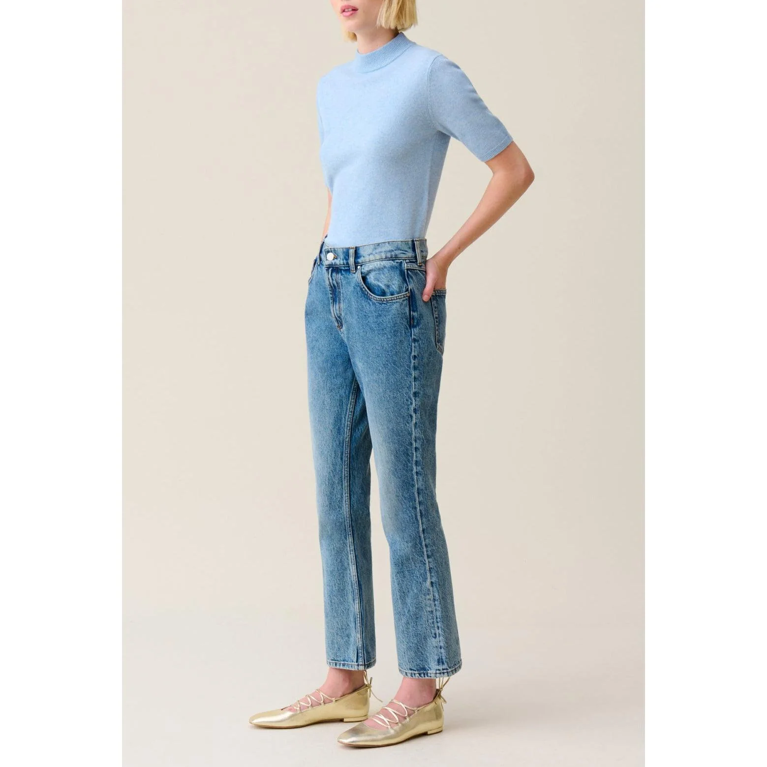 Jean Louis Flare Denim Clair - Image 4