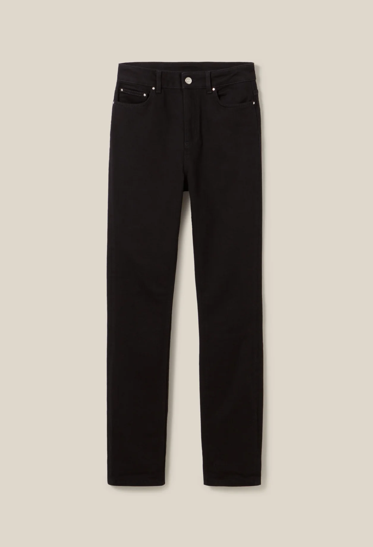 Jean Slim Noir Taille Mi-Haute - Image 2