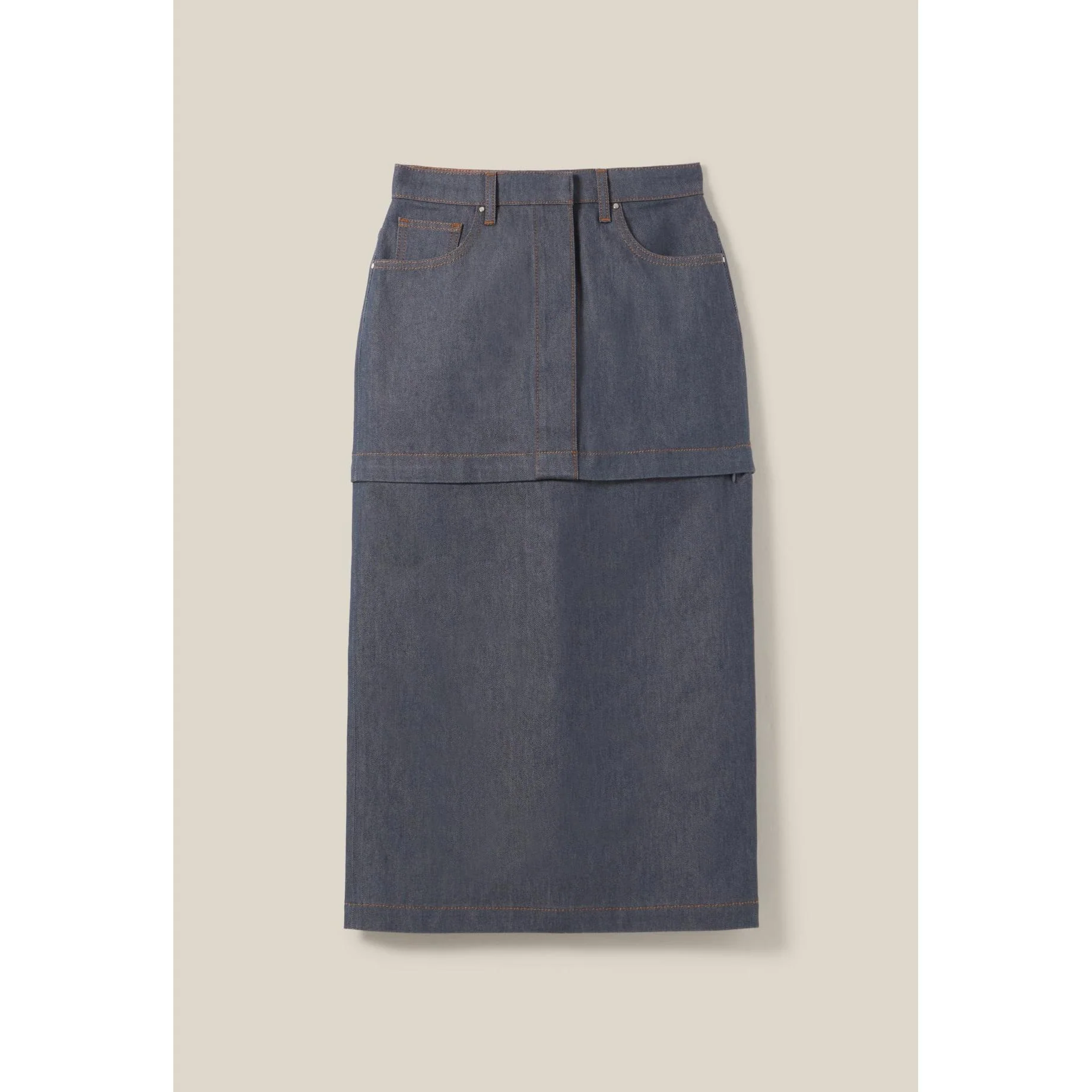 Jupe Denim Zippée Modulable - Image 2