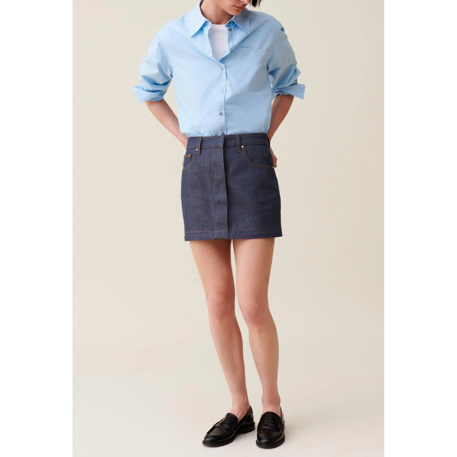 Jupe Denim Zippée Modulable - Image 3