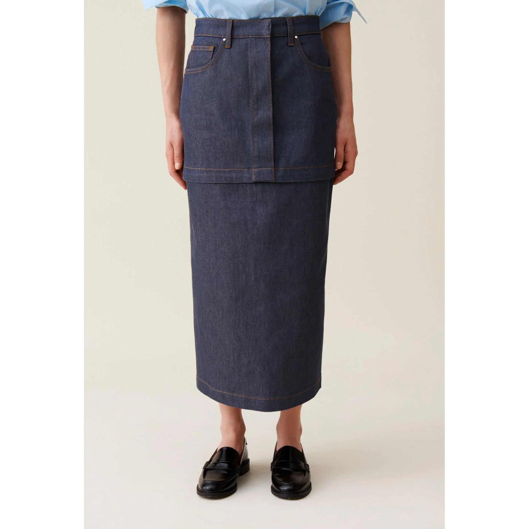 Jupe Denim Zippée Modulable - Image 4