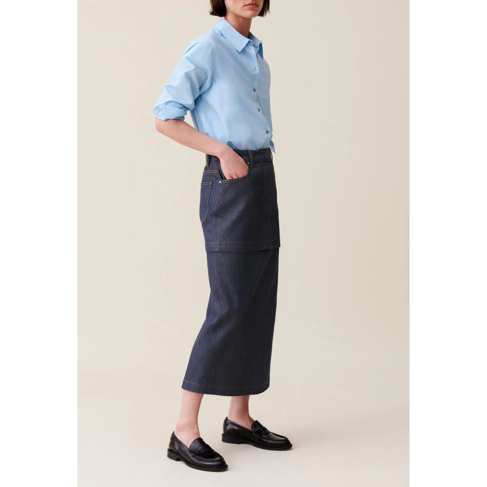 Jupe Denim Zippée Modulable - Image 6