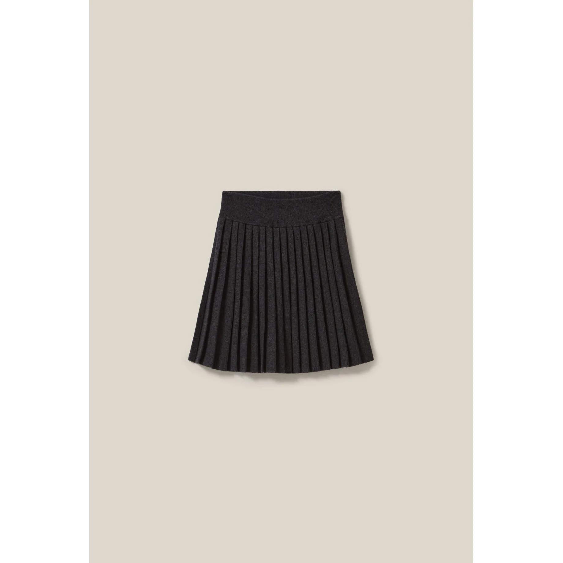 Jupe Courte Maille Gris Chiné - Image 2