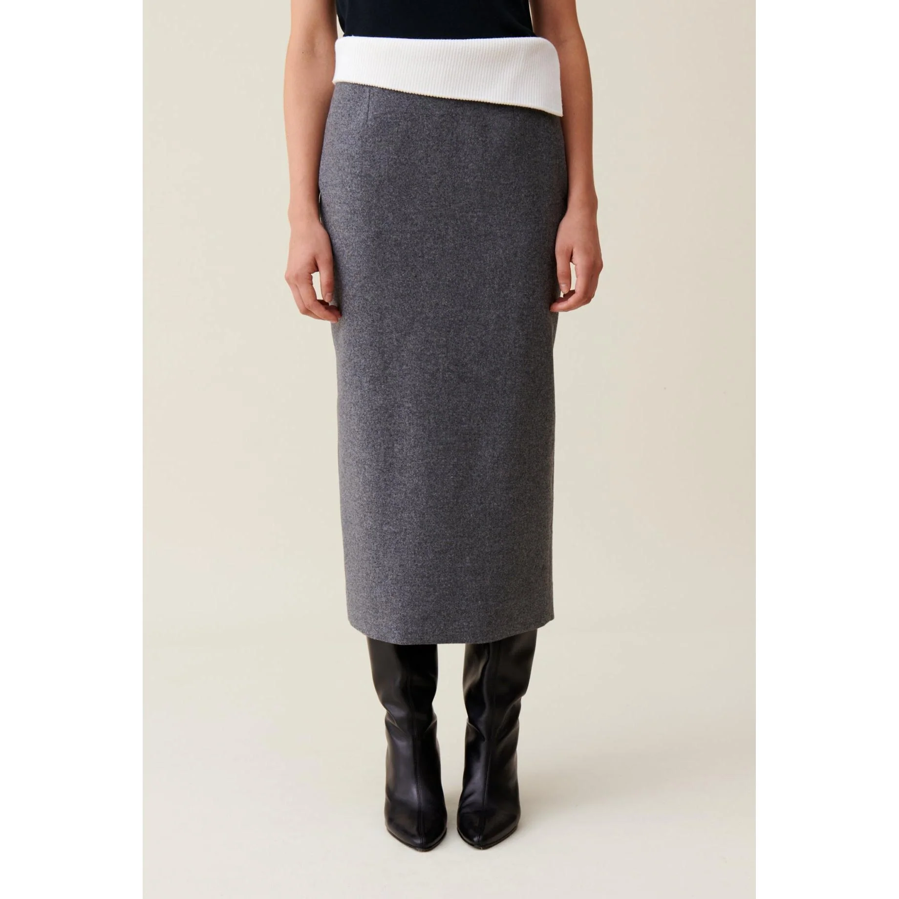 Jupe Droite Gris - Image 3