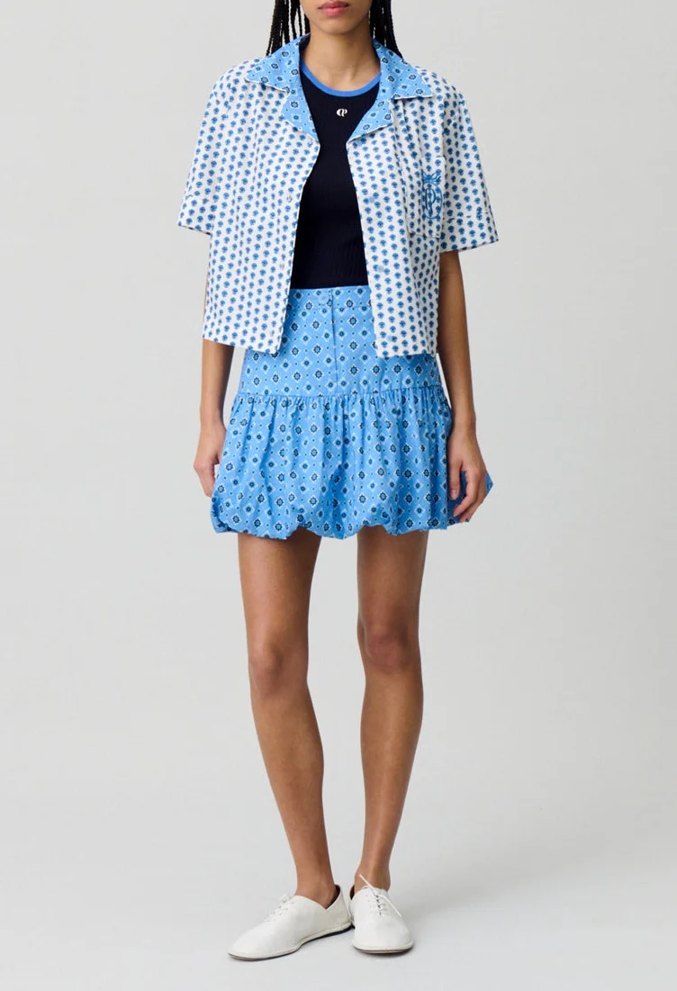 Jupe Sunebis Print Bleu Fonce - Image 4
