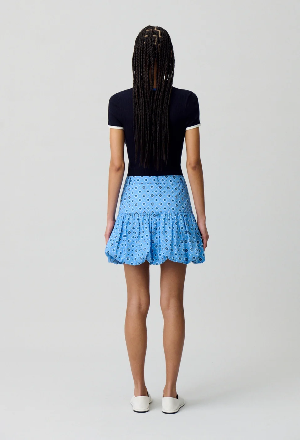 Jupe Sunebis Print Bleu Fonce - Image 6
