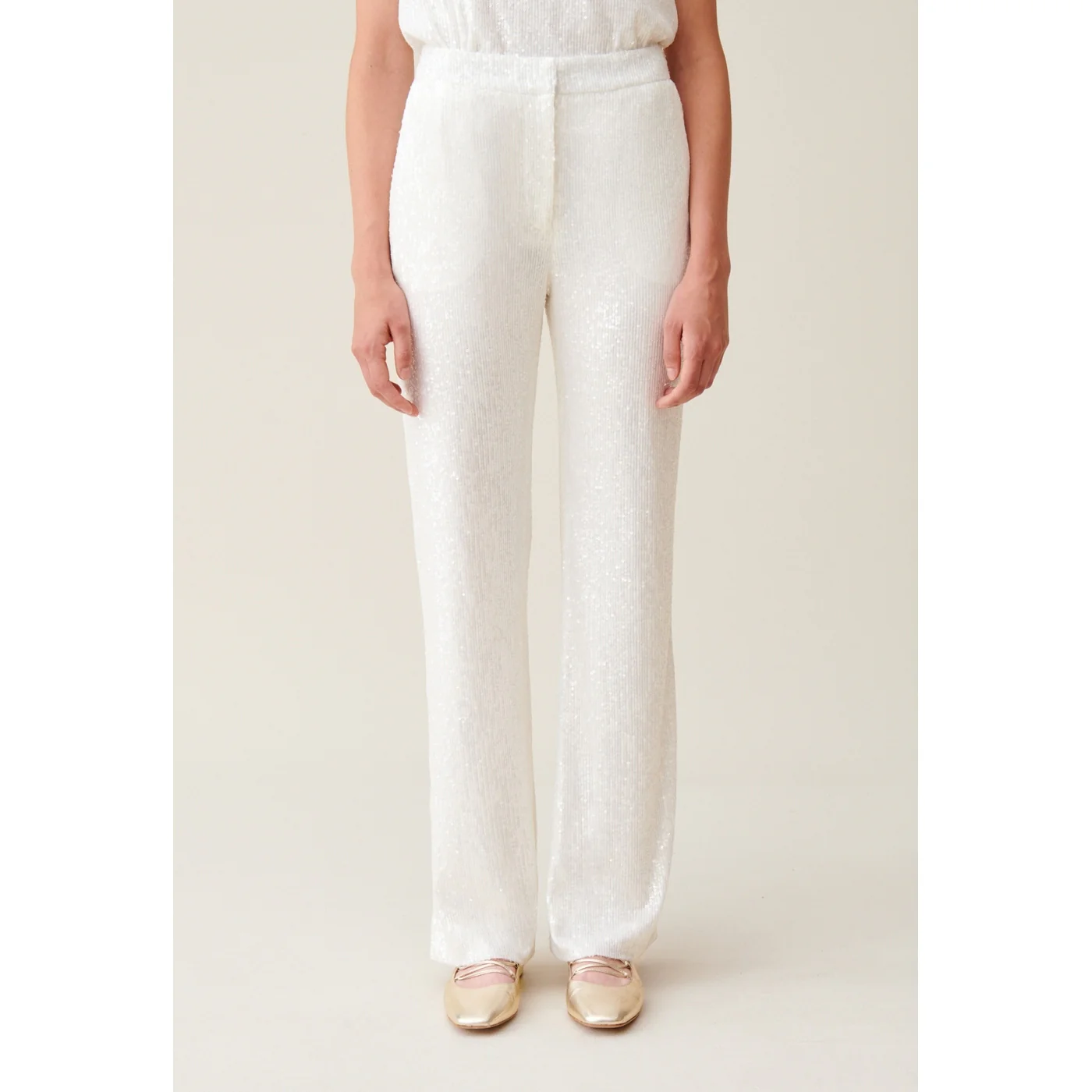 Pantalon Paillette Blanc - Image 2